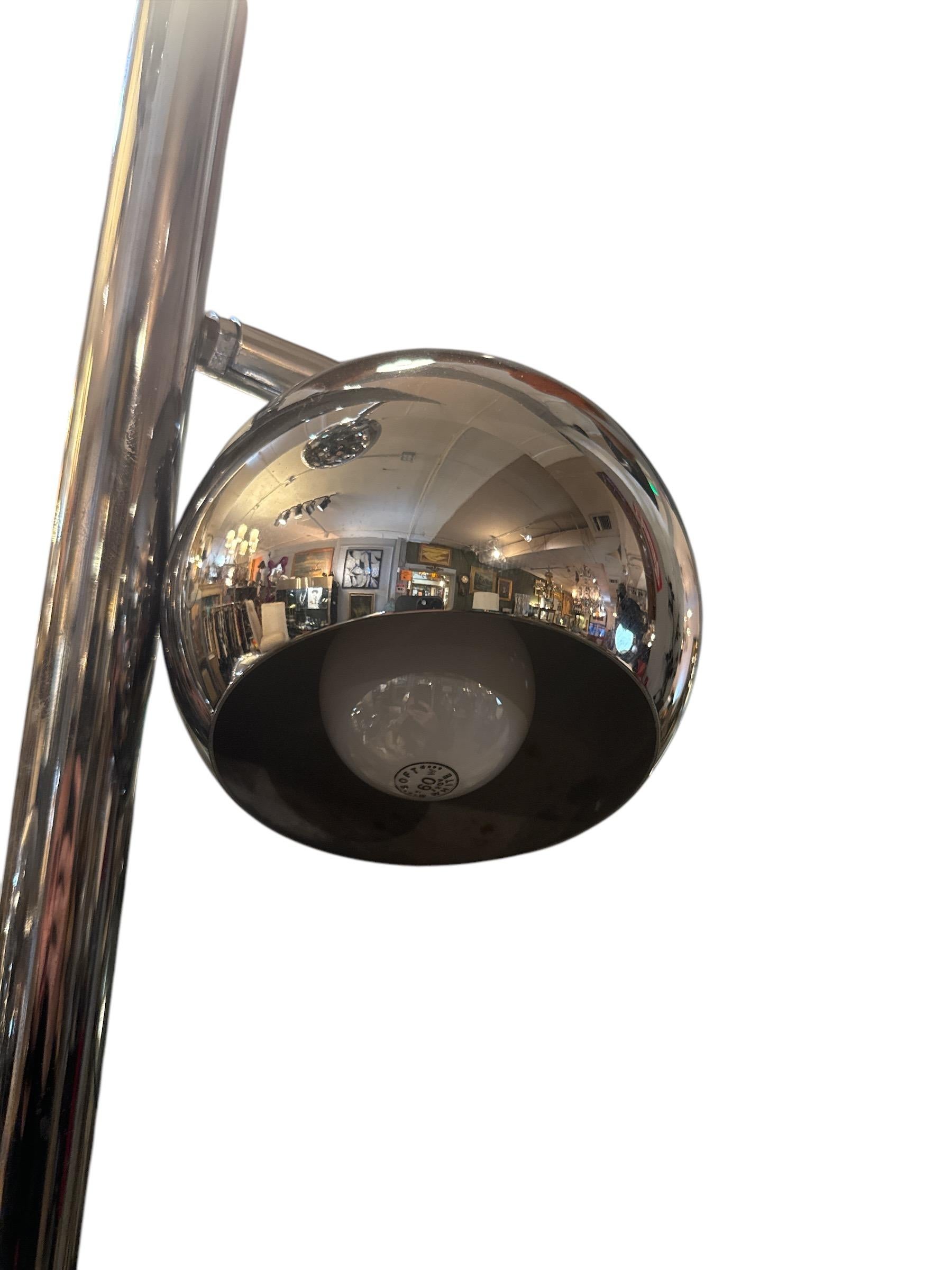 American Vintage Chrome Space Age Tension Pole Lamp