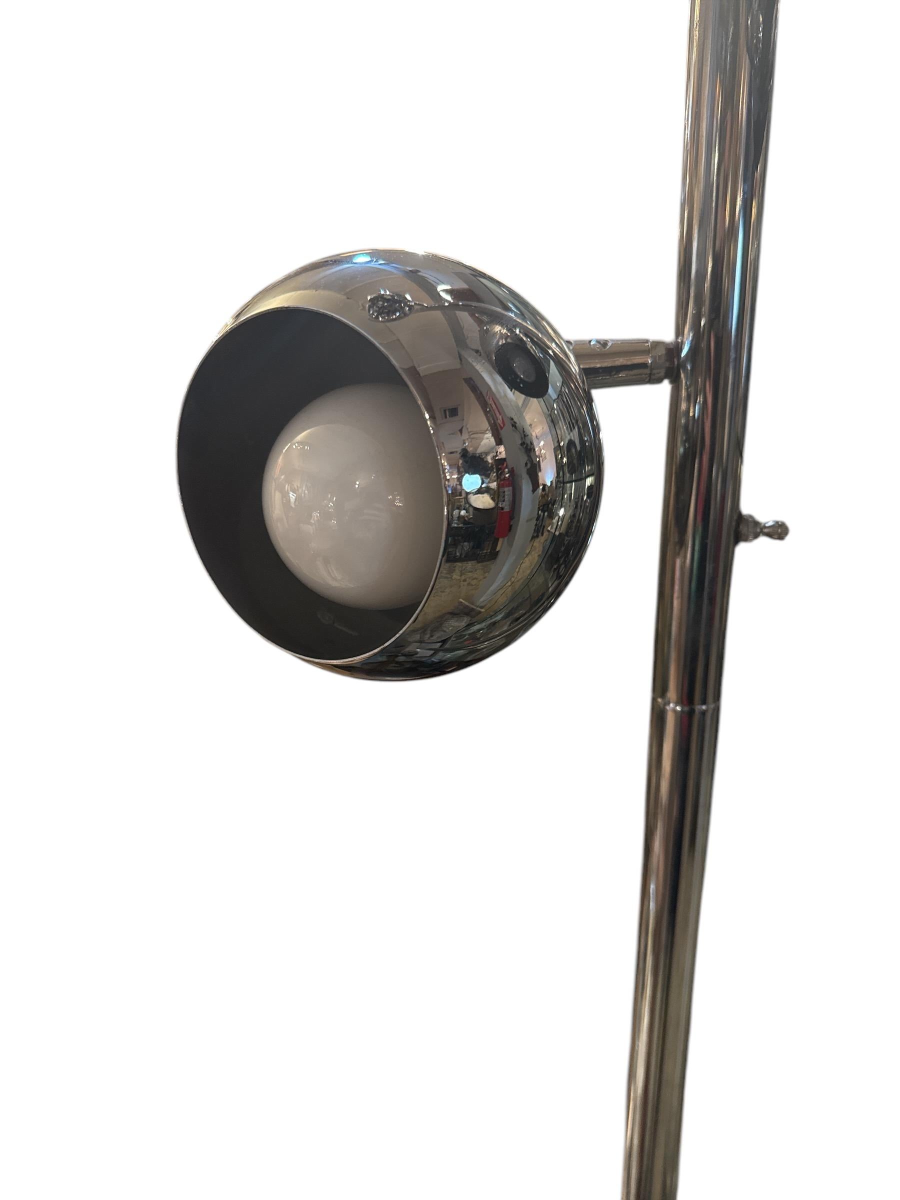 20th Century Vintage Chrome Space Age Tension Pole Lamp
