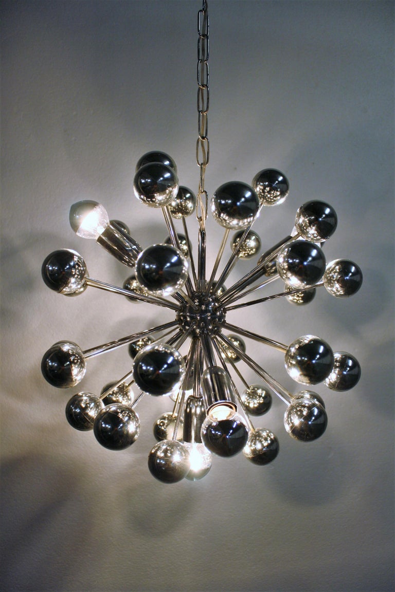 Vintage Chrome Sputnik Chandelier, 1960s For Sale at 1stdibs