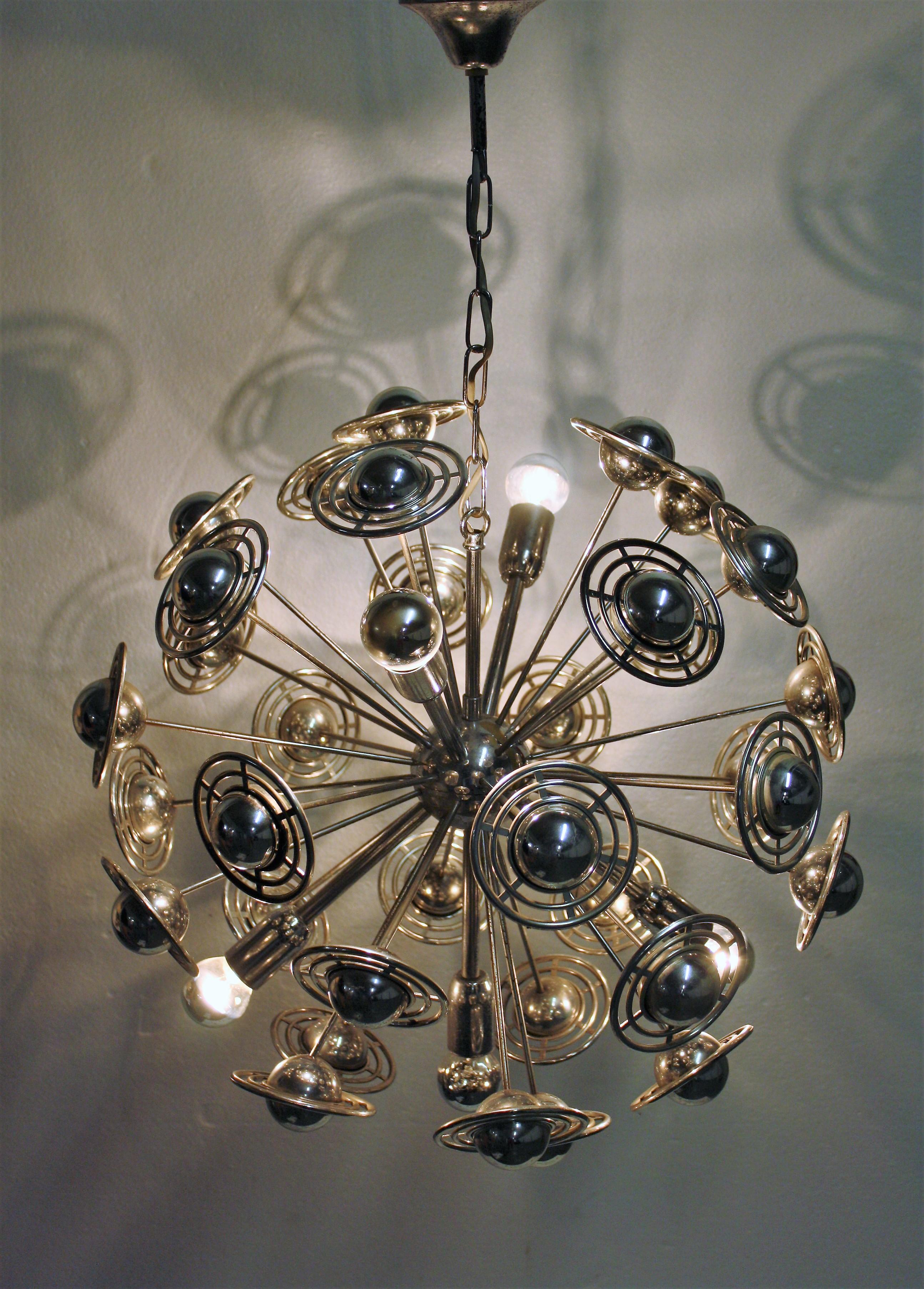 Space Age Vintage Chrome Sputnik Chandelier, 1960s