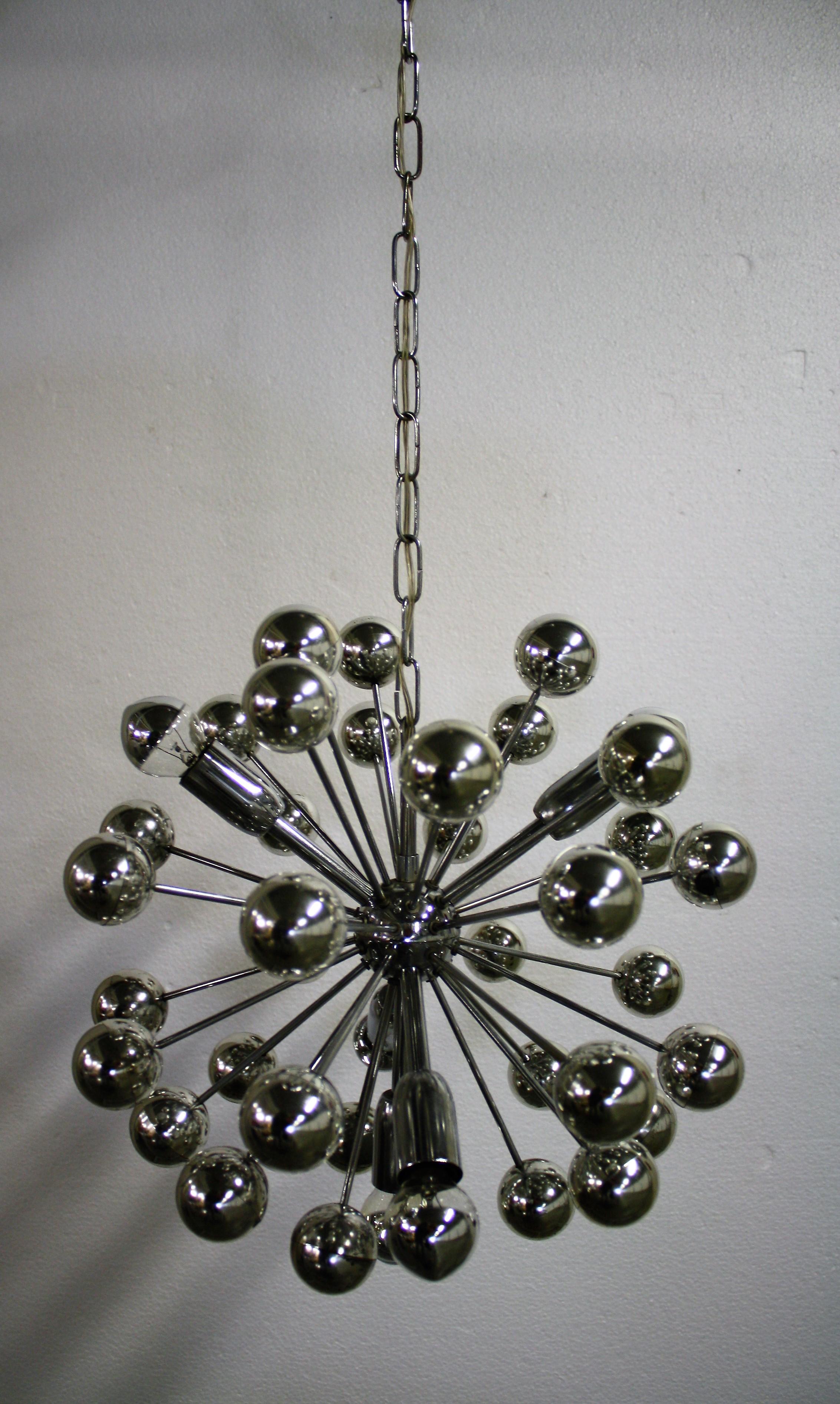 vintage chrome chandelier