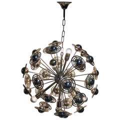 Vintage Chrome Sputnik Chandelier, 1960s