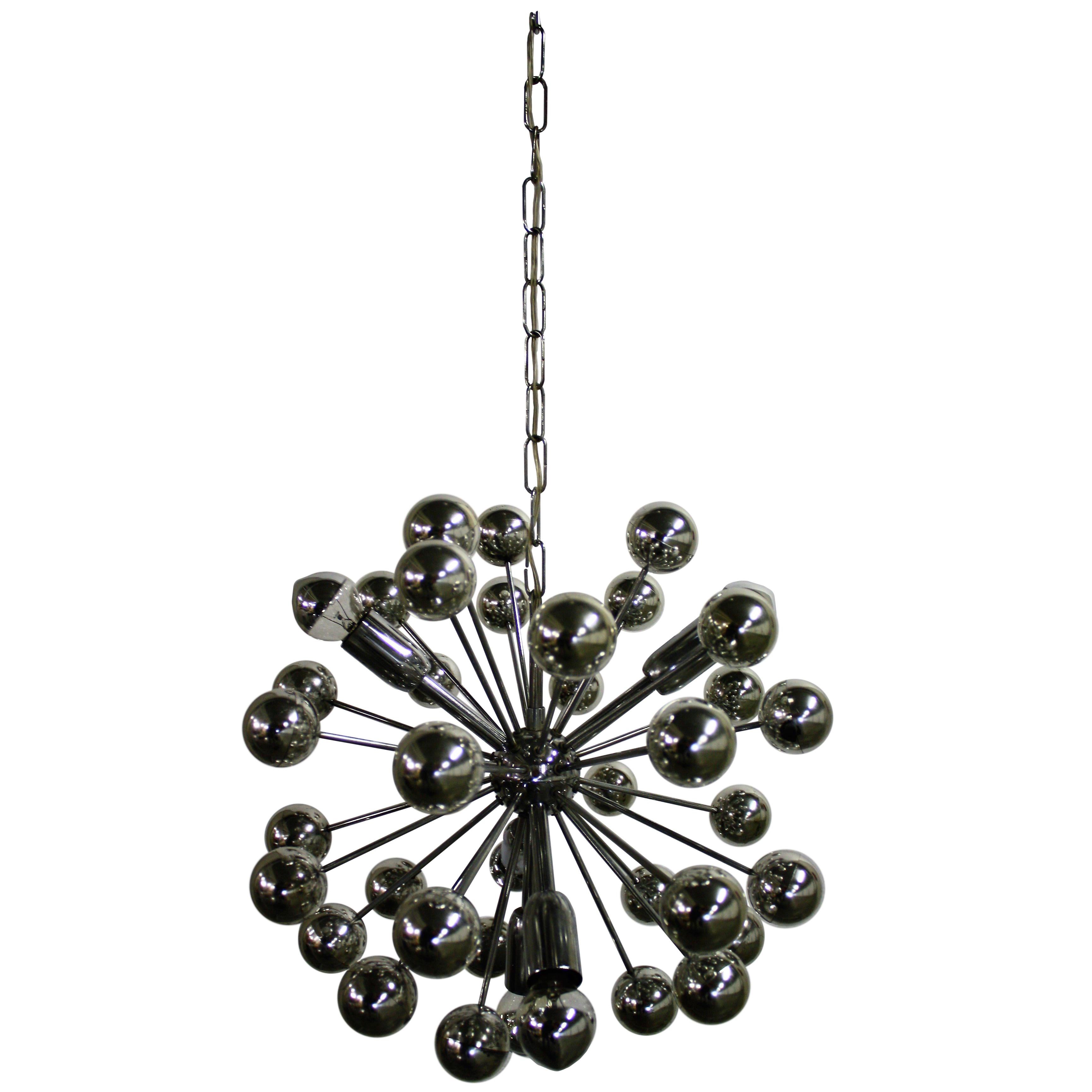 Vintage Chrome Sputnik Chandelier, 1960s