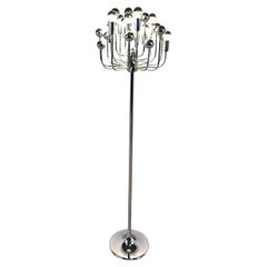 Lampadaire sputnik chromé vintage, années 1970