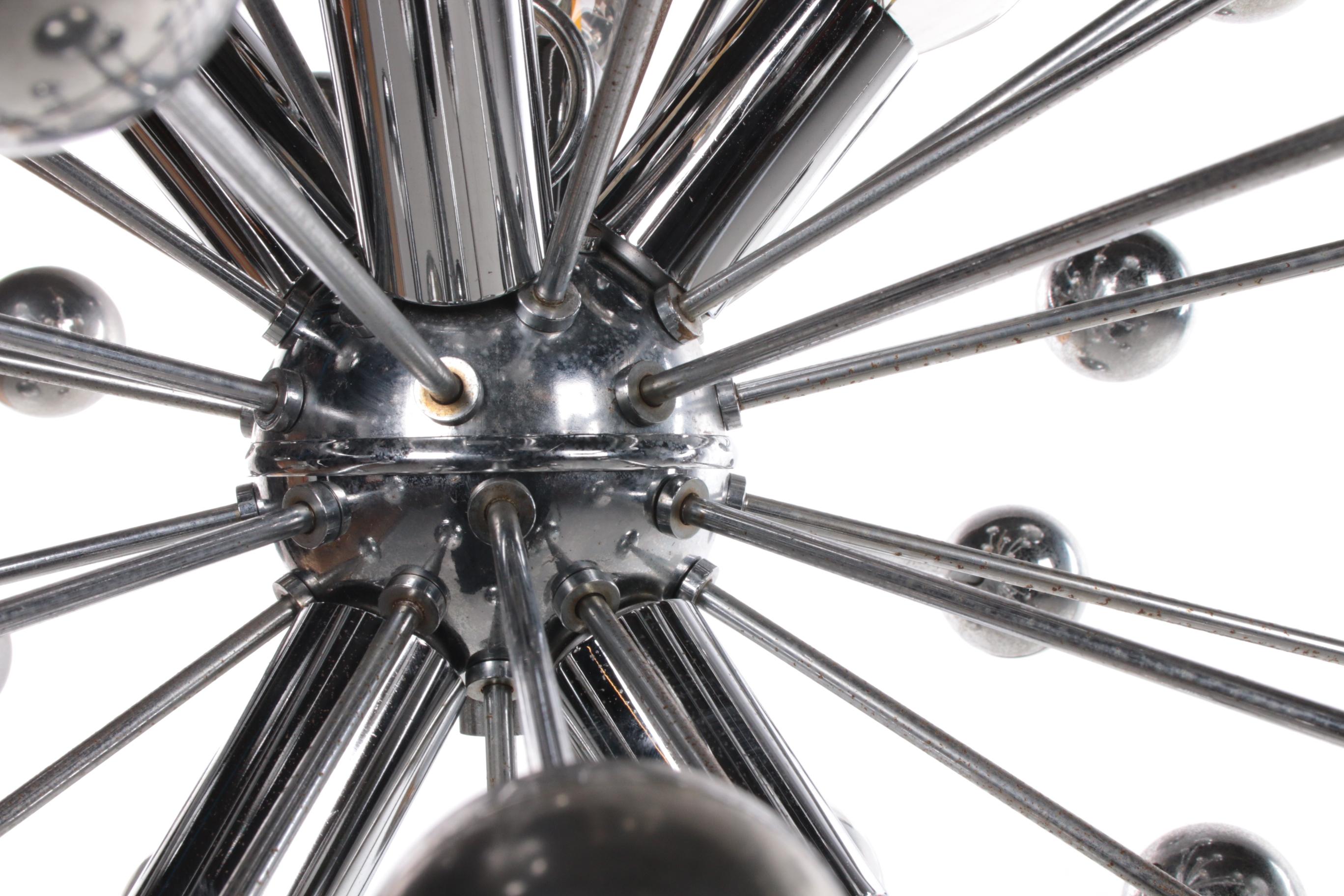 Mid-20th Century Vintage Chrome Sputnik Hanging Lamp, 1960s