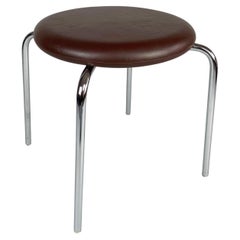 Tabouret chromé vintage, années 1980