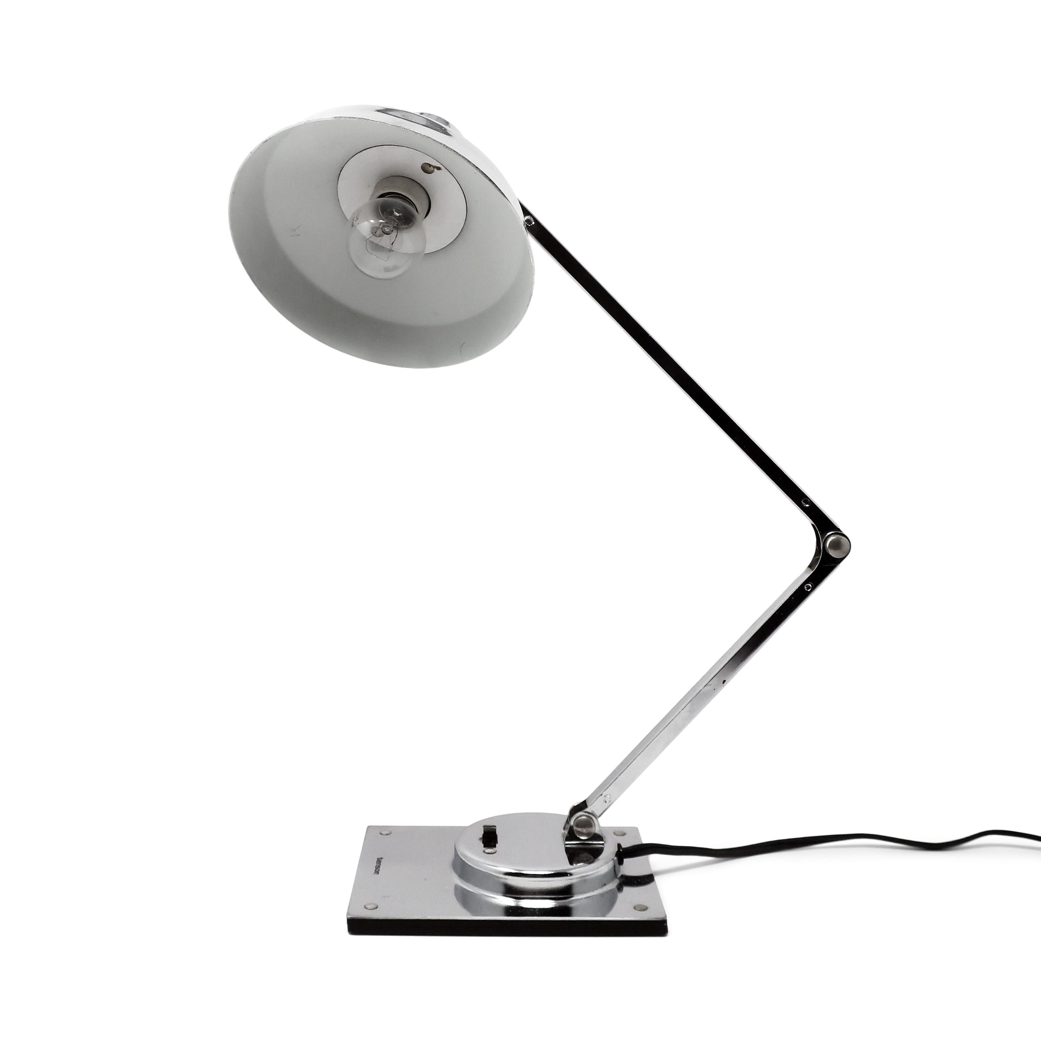 Mid-Century Modern Vintage Chrome Tensor IL 400 Folding Desk Lamp