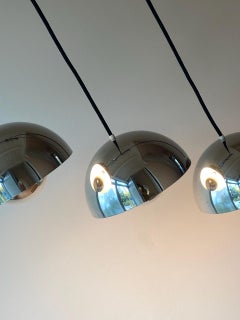 Vintage Chrome Verner Panton Flowerpot Pendant Lamp by Louis Poulsen