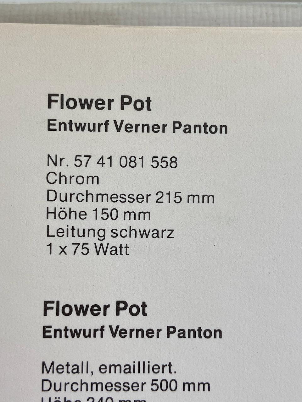 Verner Panton-Blumentopf-Pendelleuchte aus Chrom von Louis Poulsen, Vintage im Angebot 2