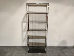 Vintage Chrome Wall Unit, 1970s