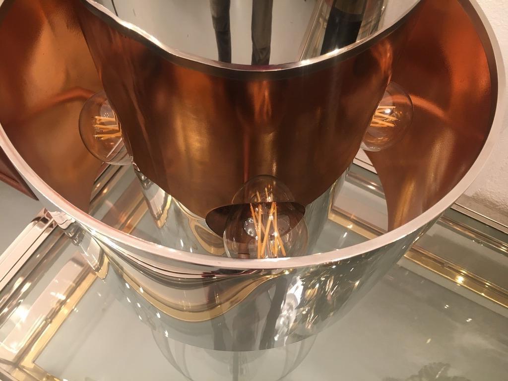 Italian Vintage Chrome Willy Rizzo Love Lamp, 1969