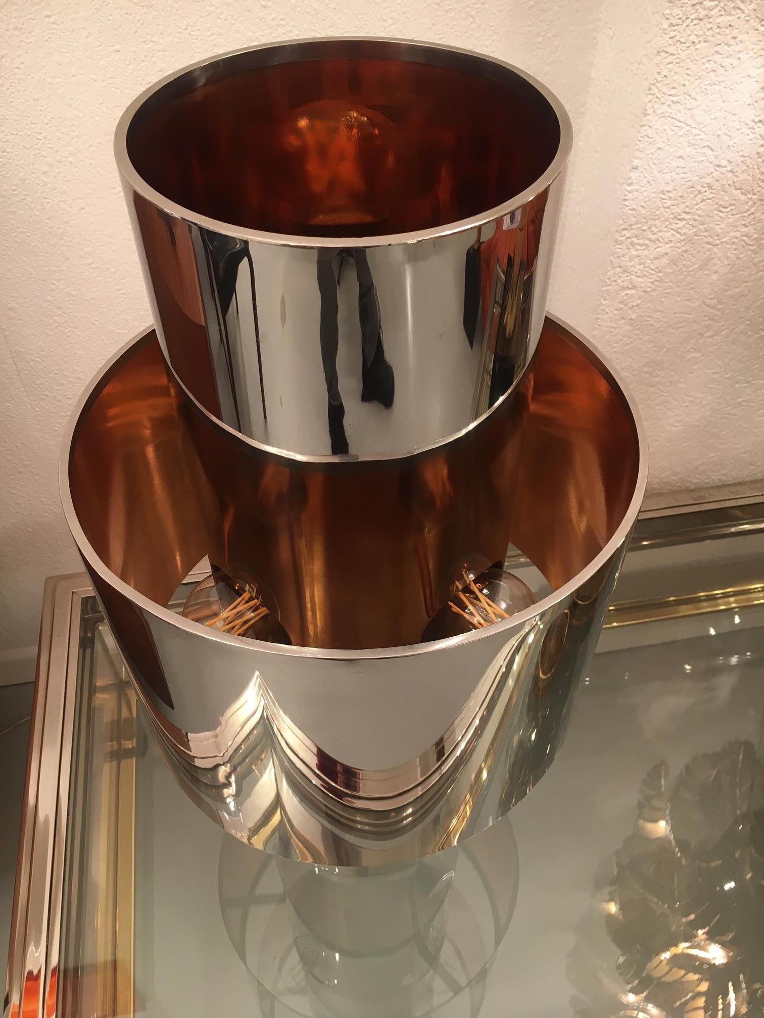 Mid-20th Century Vintage Chrome Willy Rizzo Love Lamp, 1969