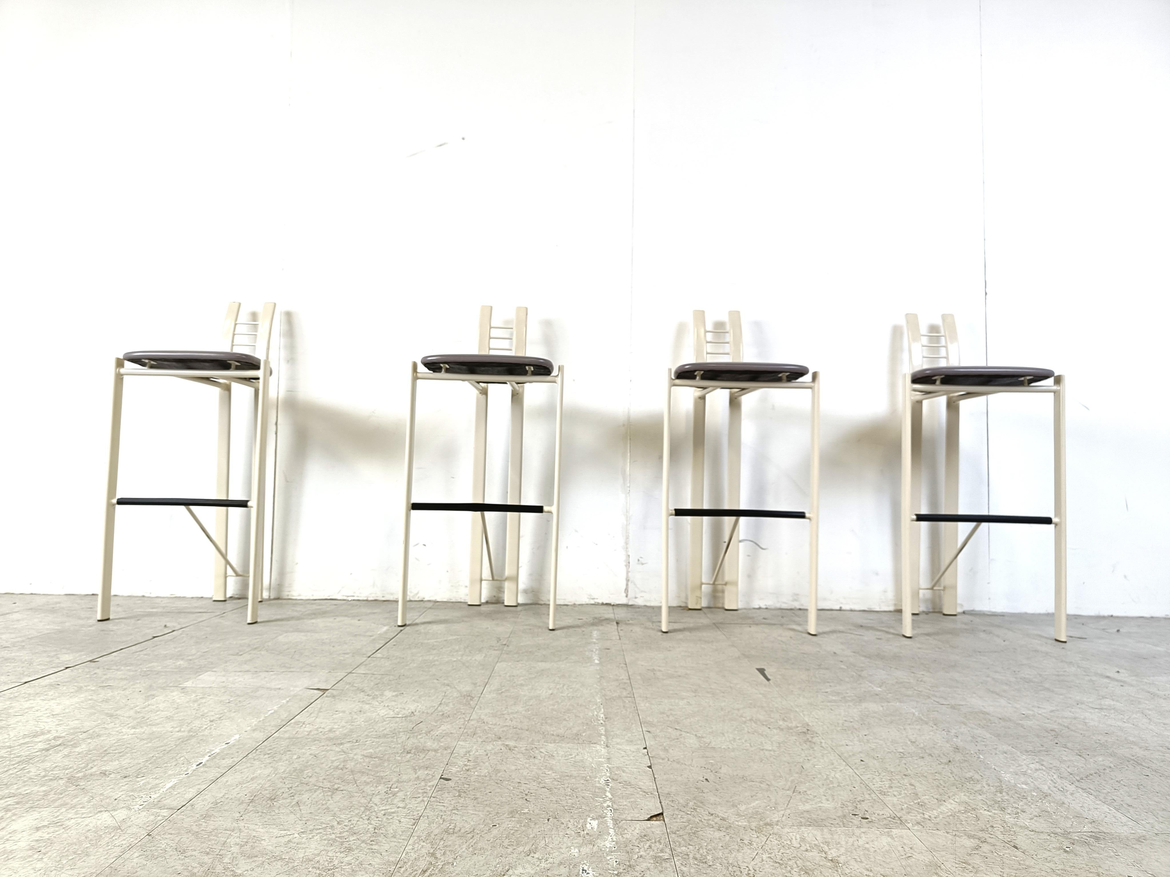 Late 20th Century Vintage chrome wire bar stools, 1980s - set of 4 For Sale