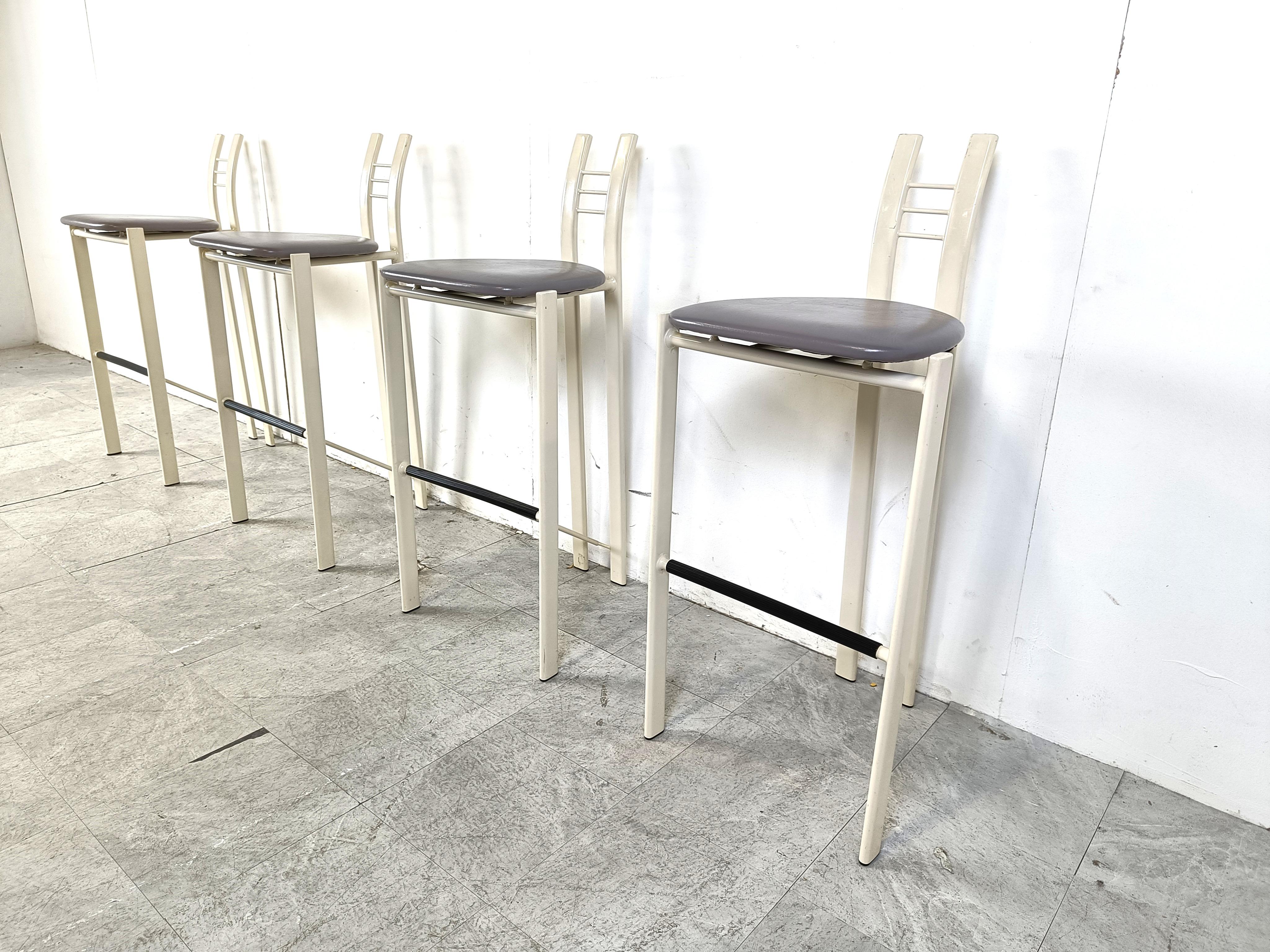 Vintage chrome wire bar stools, 1980s - set of 4 For Sale 1