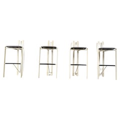 Vintage chrome wire bar stools, 1980s - set of 4