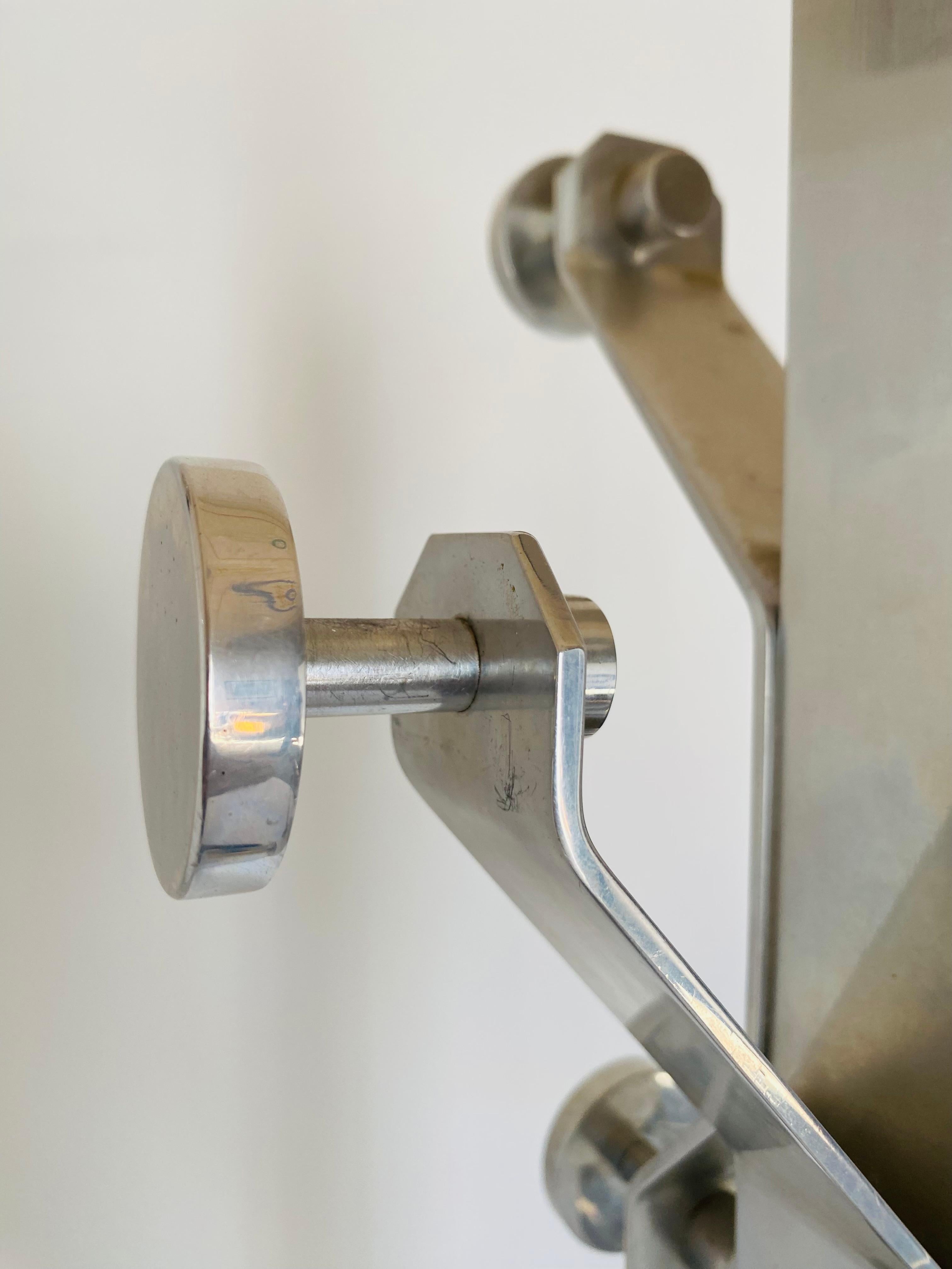 Chromed coat rack with umbrella stand in space age style, Italy, 1970's ...