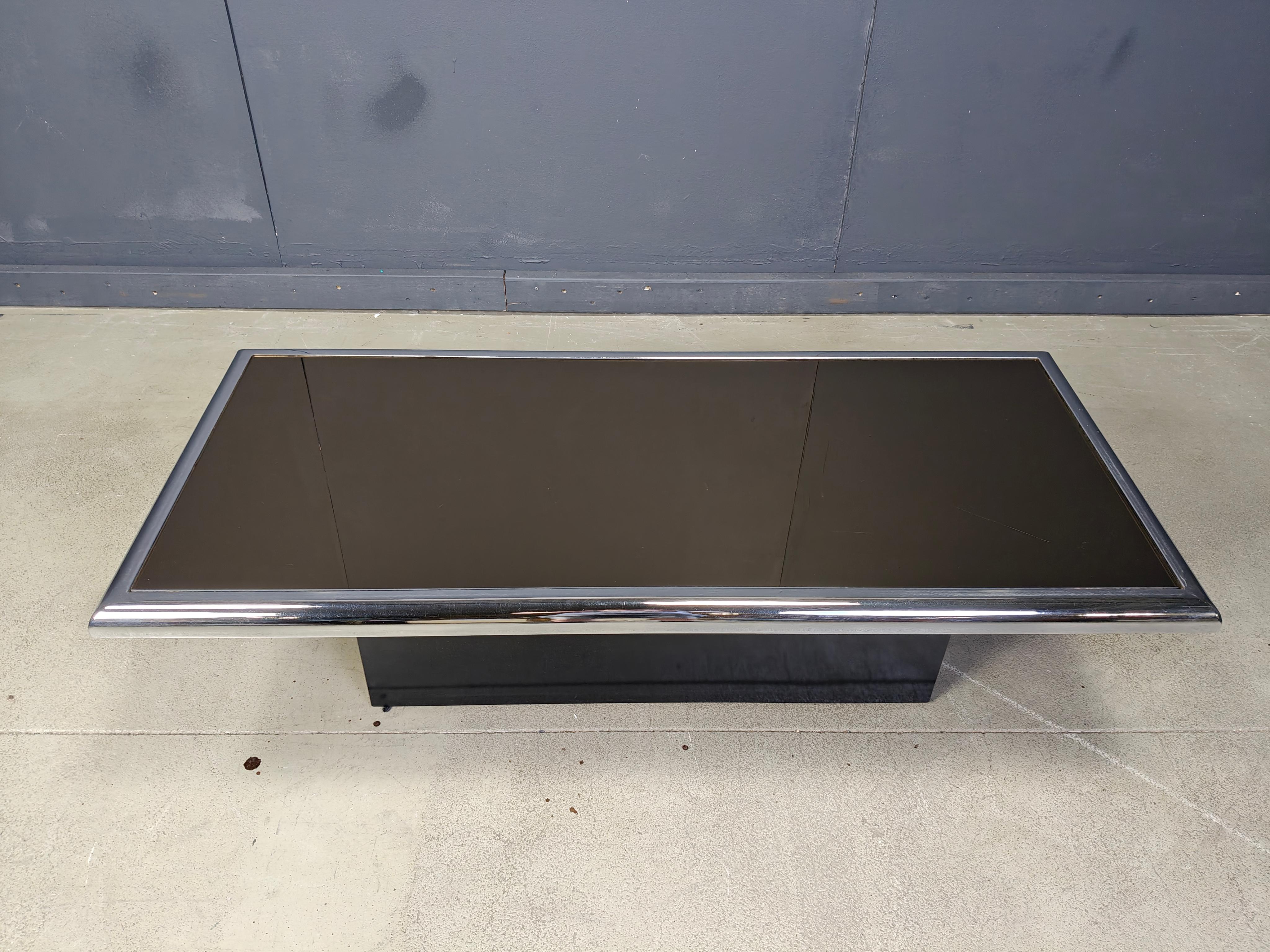 Vintage chromed coffee table, 1970s For Sale 3