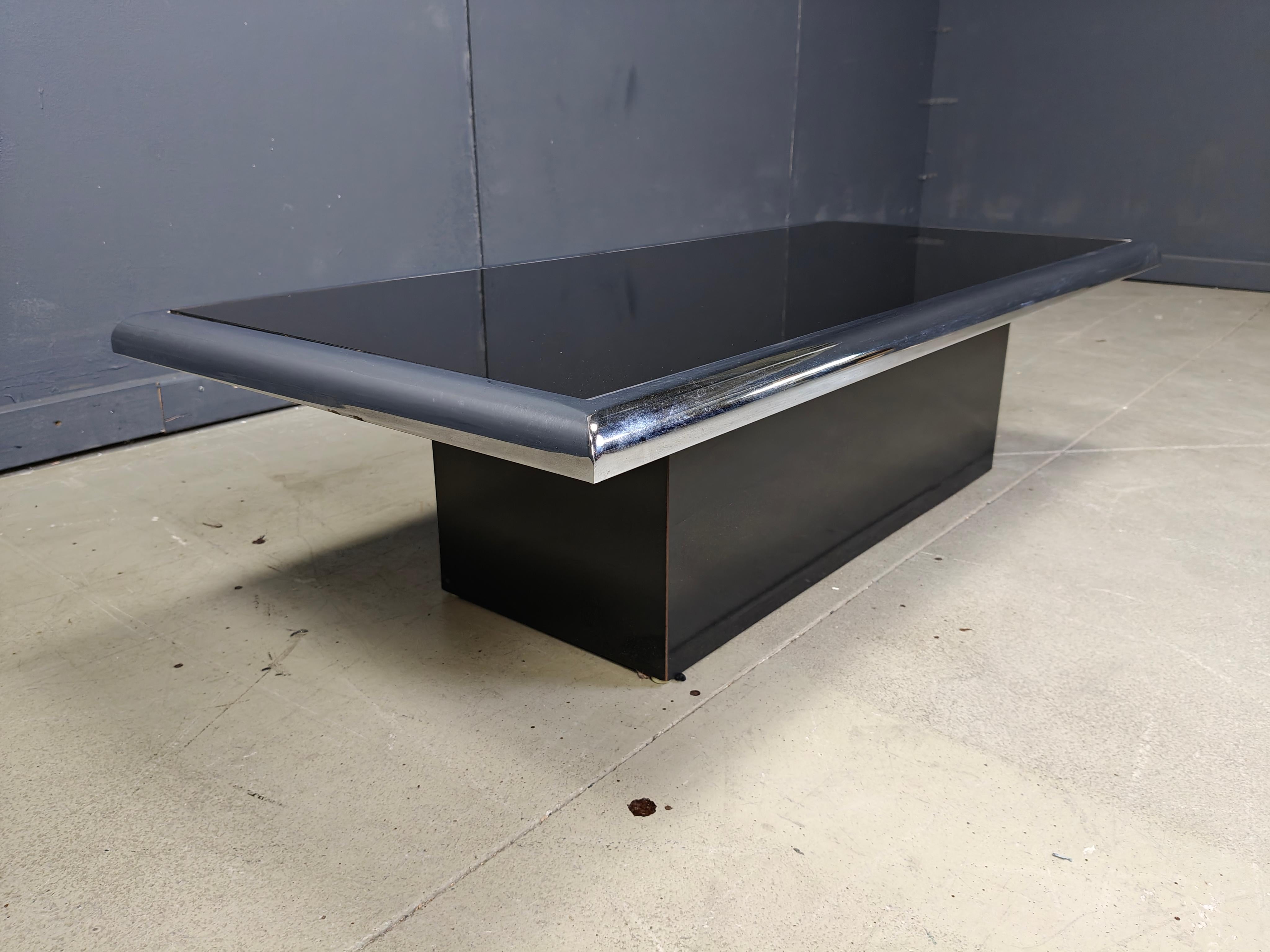Mid-Century Modern Vintage chromed coffee table, 1970s For Sale