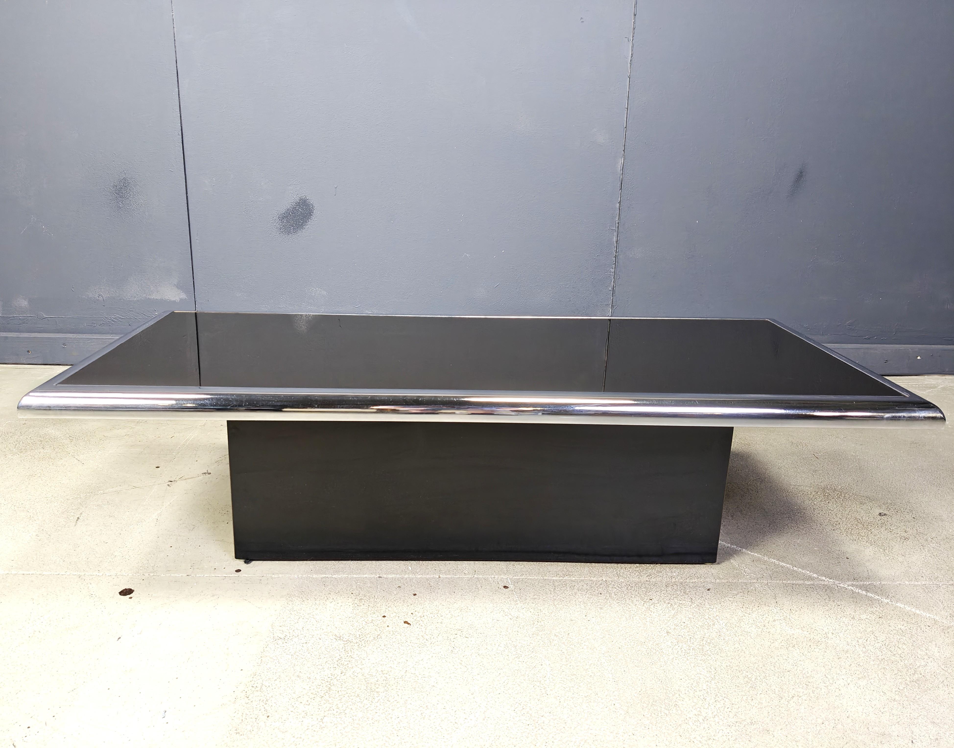 Vintage chromed coffee table, 1970s For Sale 2
