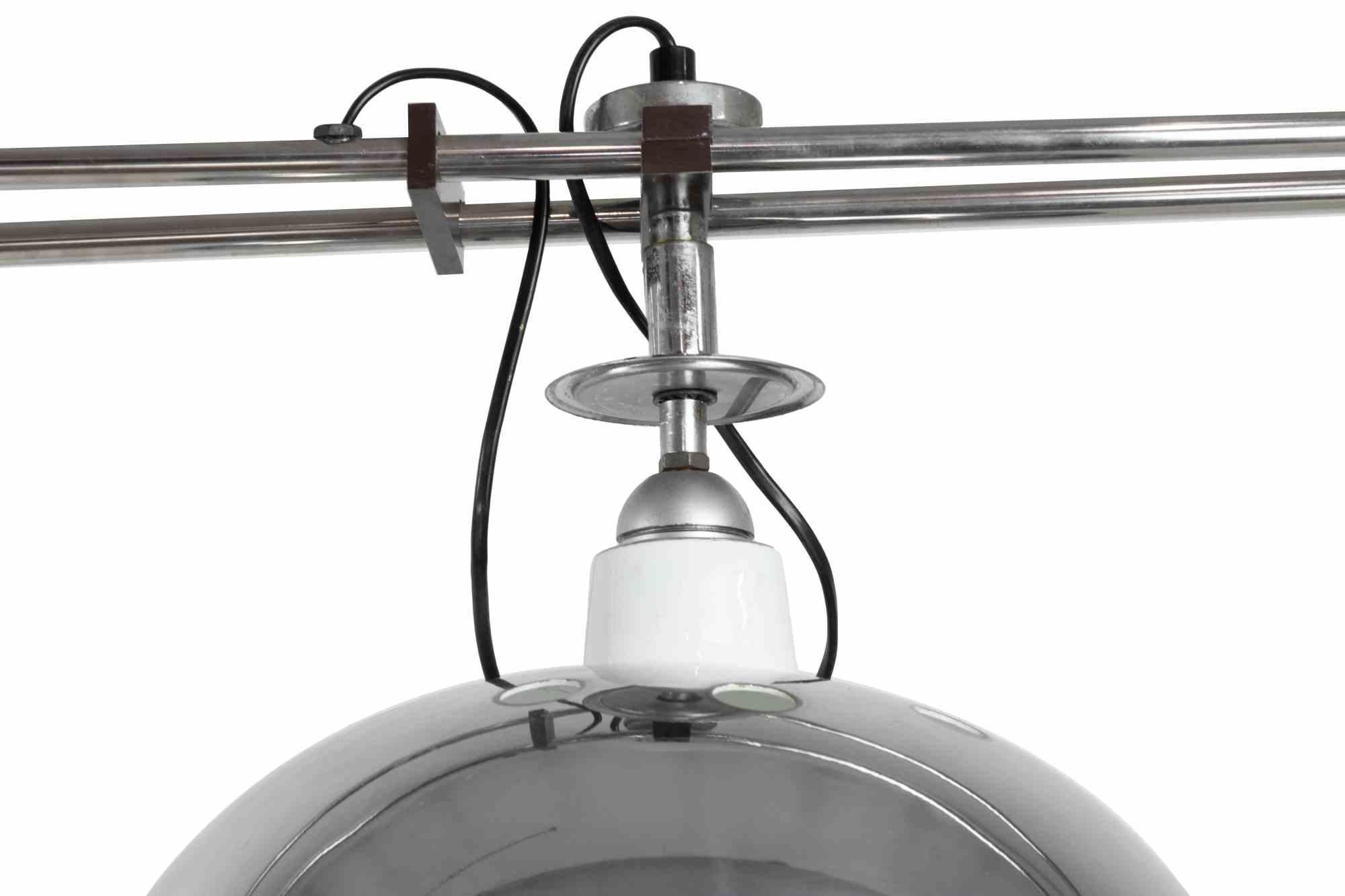 Vintage Chromed Floor Lamp Fabricación Italiana, Años 70 finales del siglo XX en venta