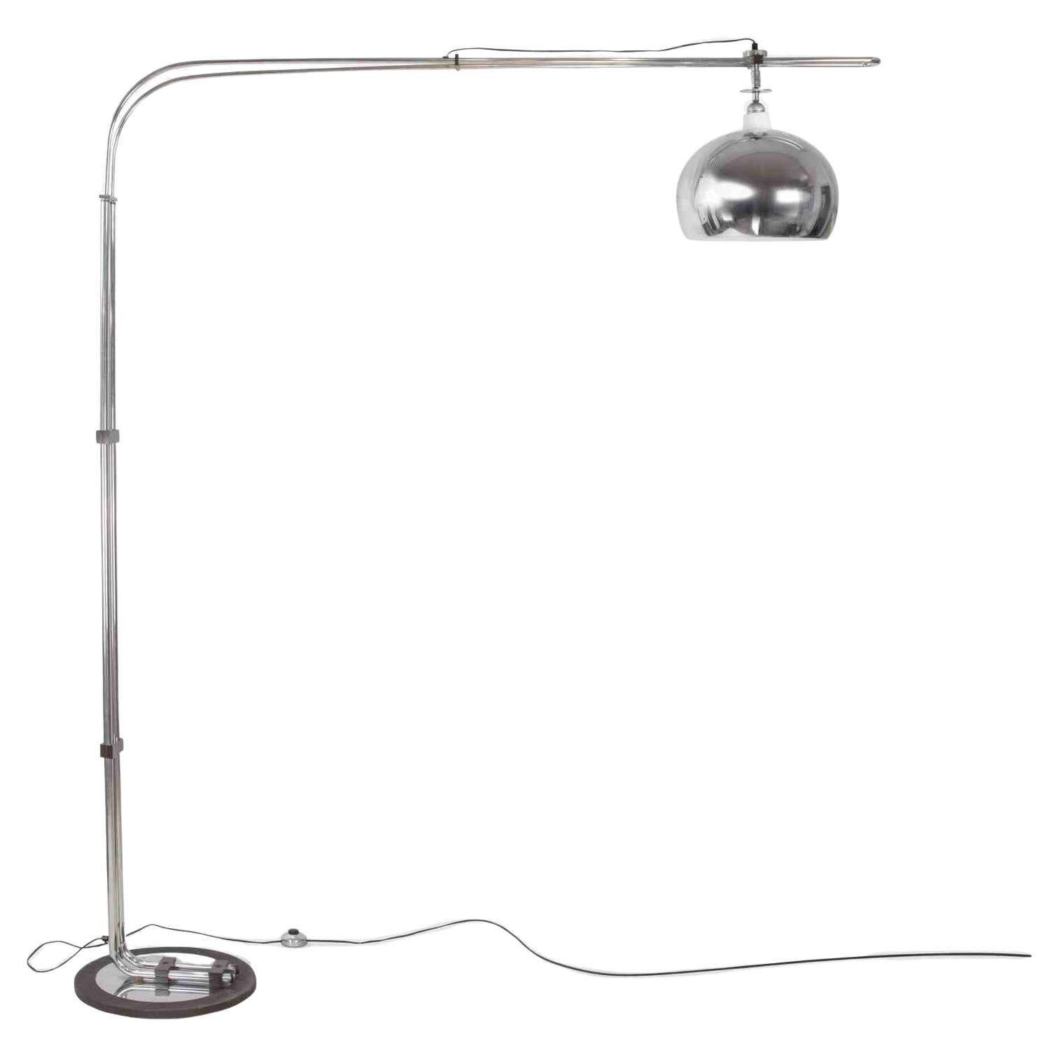 Verchromte Vintage-Stehlampe, italienische Herstellung, 1970er Jahre