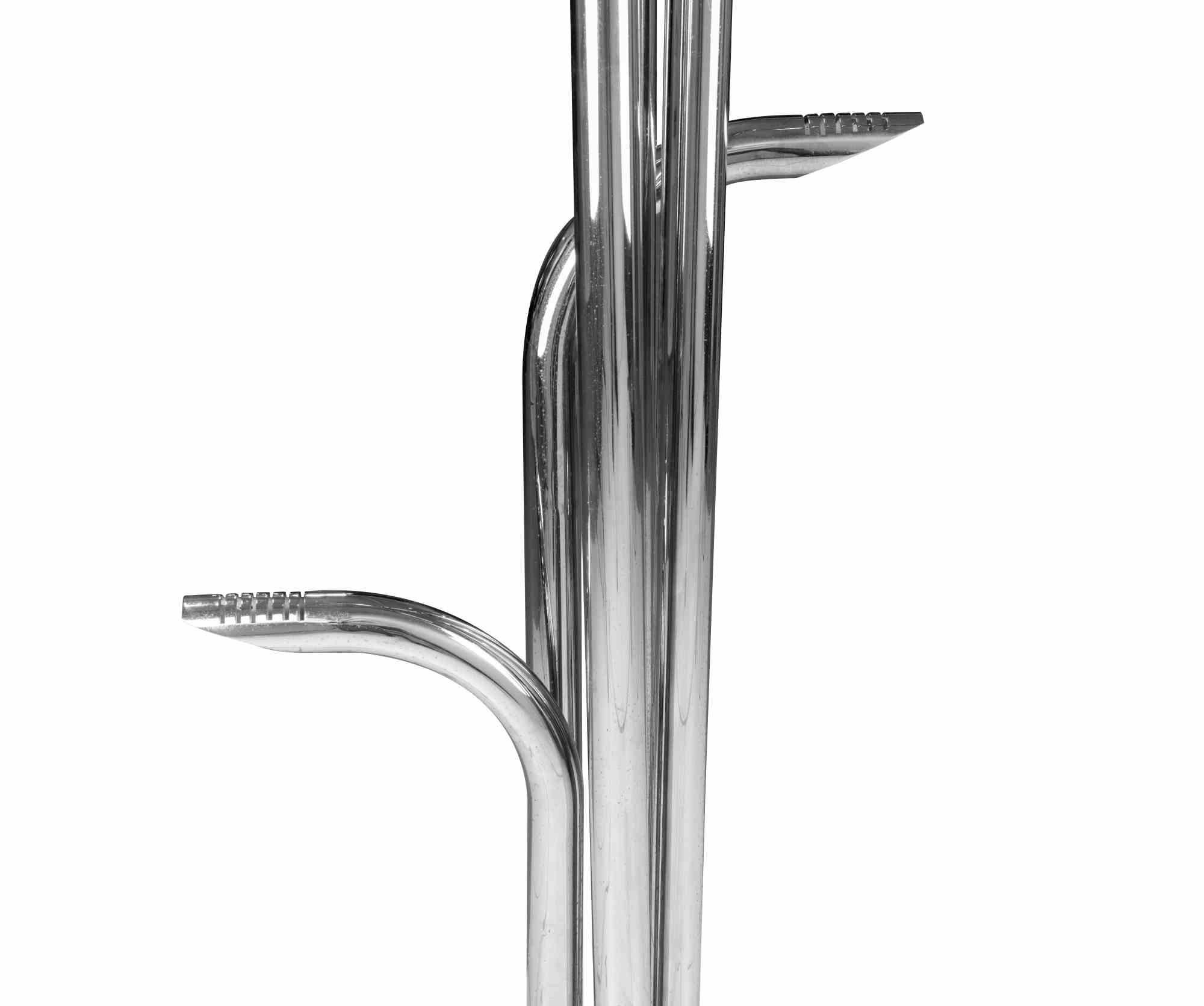 Vintage Chromed Floor Lamp, Italy 1970s In Good Condition For Sale In Roma, IT