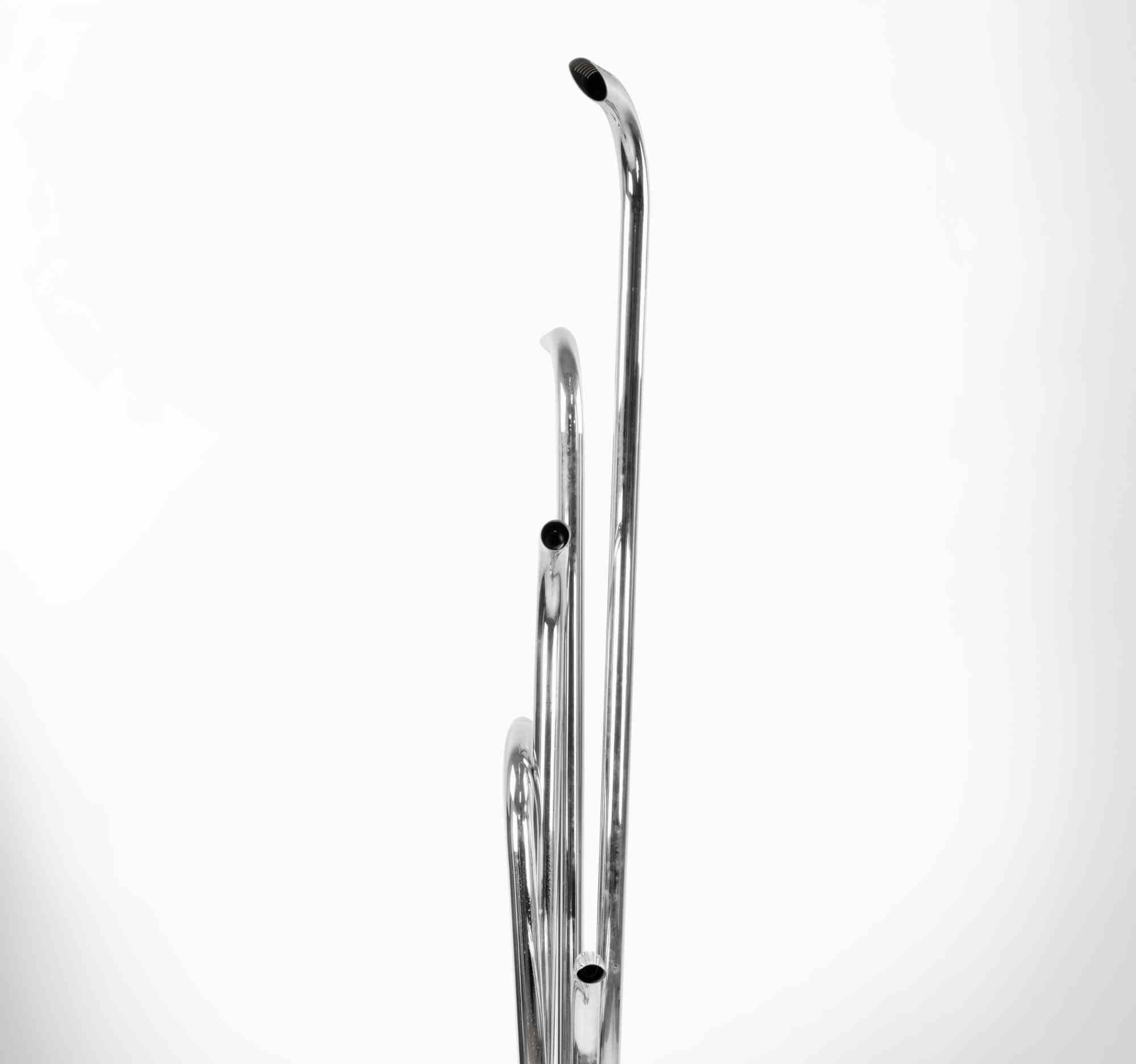Vintage Chromed Floor Lamp, Italy 1970s For Sale 1
