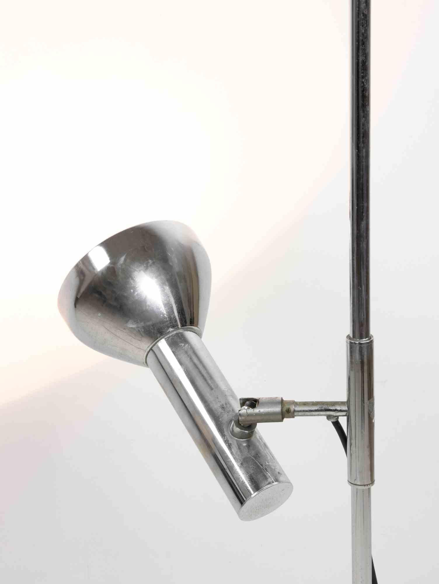 Lampe chromée attribuée à Gino Sarfatti, Italie, 1970 Bon état - En vente à Roma, IT