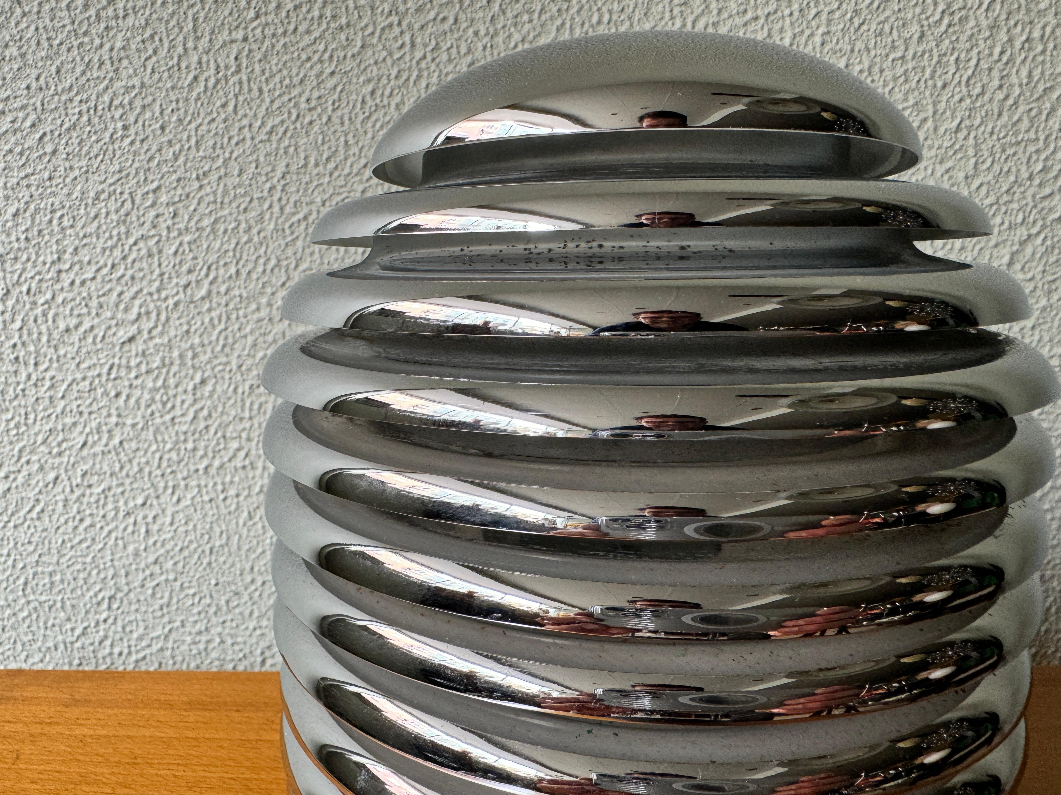 Lámpara de mesa Saturno cromada vintage de Kazuo Motozawa para Staff Leuchten, años 70 4