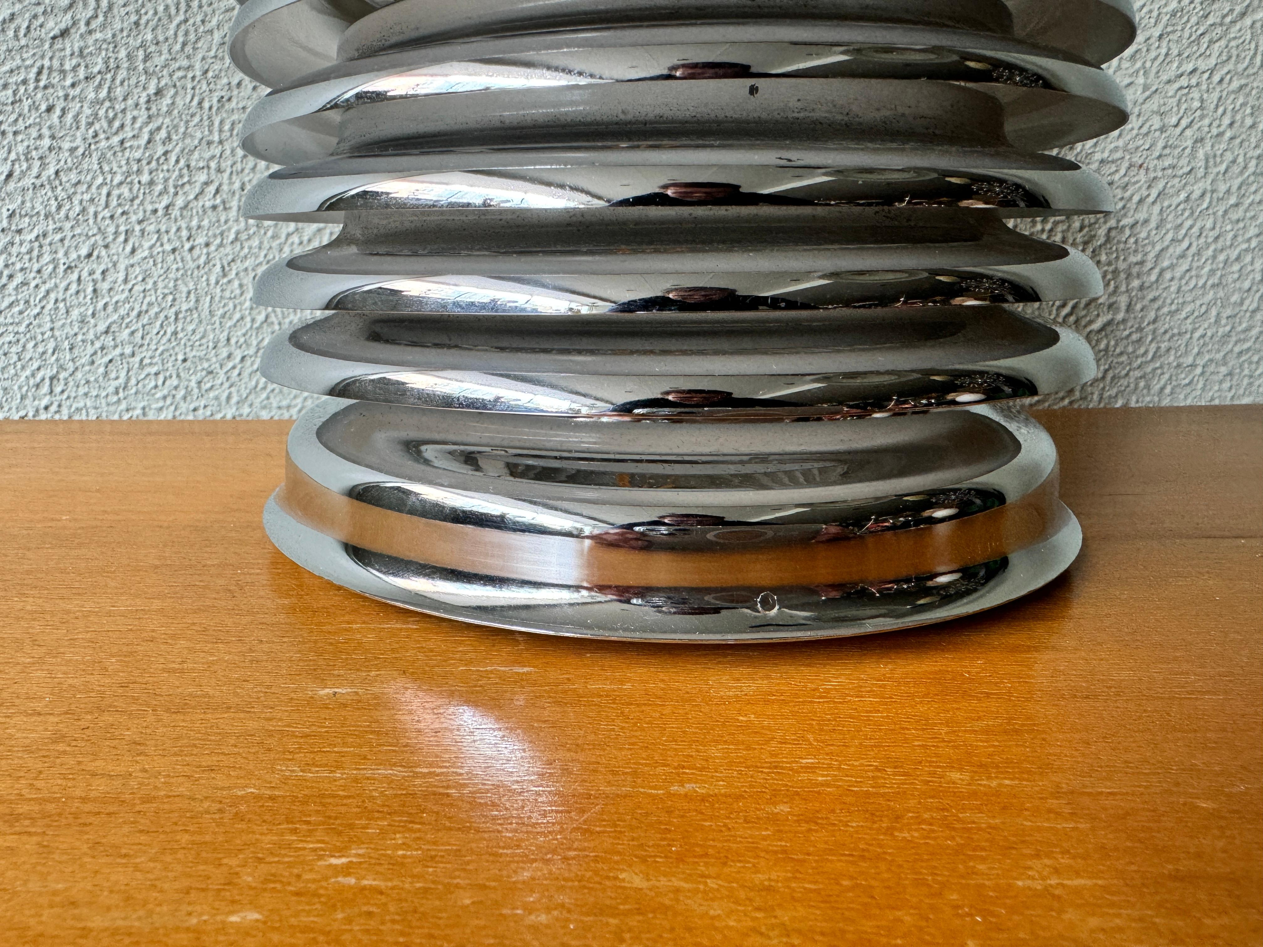 Lámpara de mesa Saturno cromada vintage de Kazuo Motozawa para Staff Leuchten, años 70 6