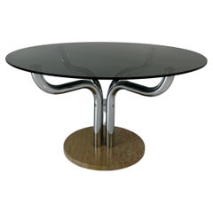 Vintage Chromed Table, Attr. to Guido Faleschini for Mariani, Italy, 1970s