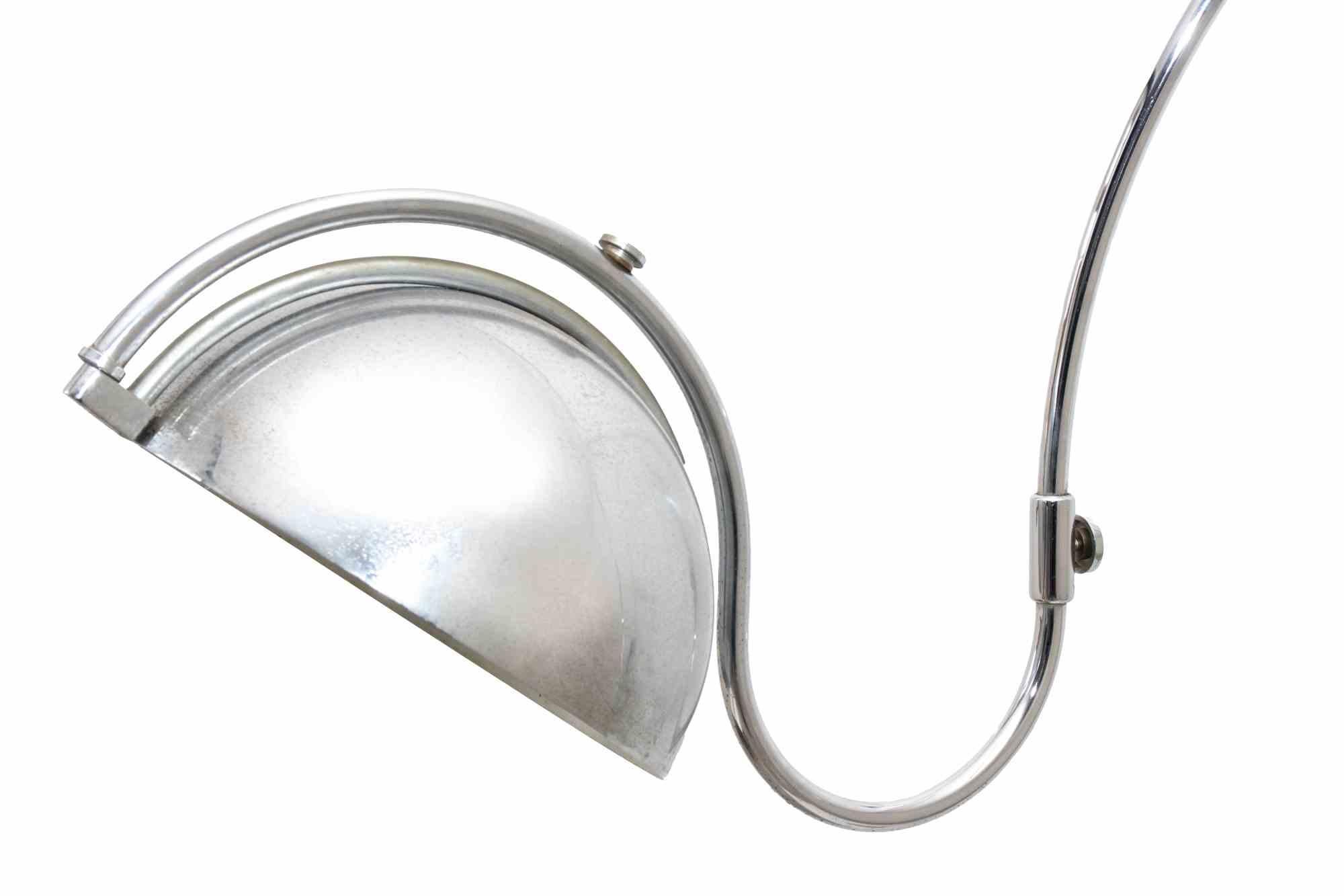 Vintage Chromed Wall Lamp Attr. to Elio Martinelli, 1970s In Good Condition For Sale In Roma, IT