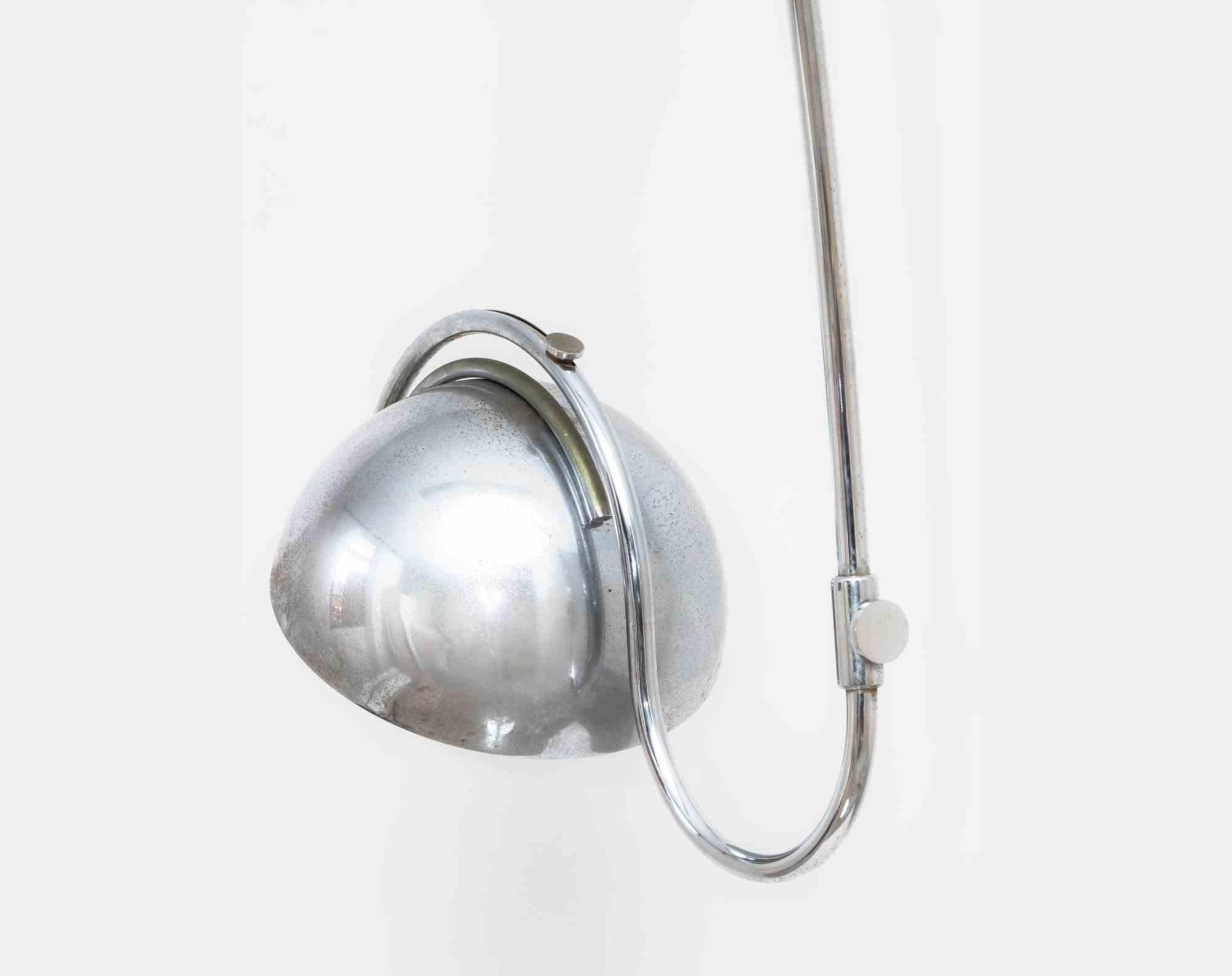 Vintage Chromed Wall Lamp Attr. to Elio Martinelli, 1970s For Sale 1