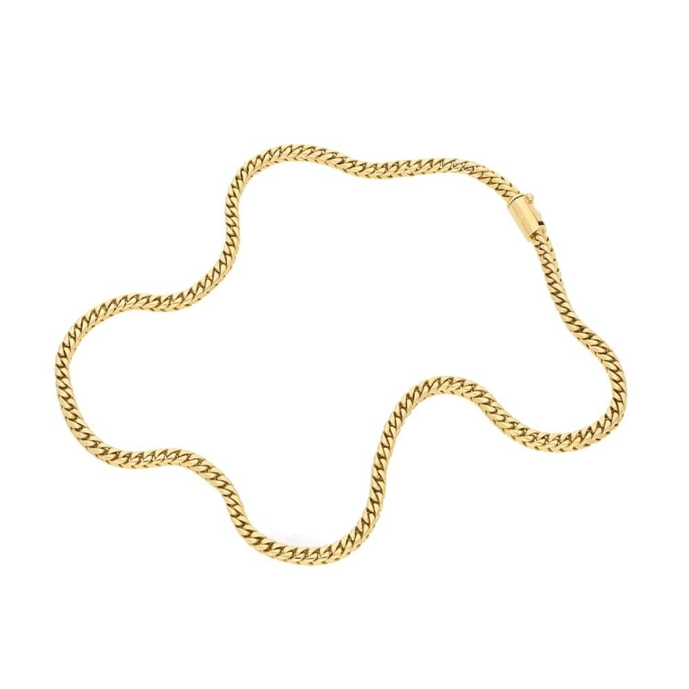 Vintage Chunky Chain Necklace in 18 Karat Yellow Gold In Good Condition In London, GB