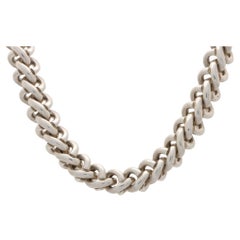 Chunky Choker-Halskette aus massivem Silber