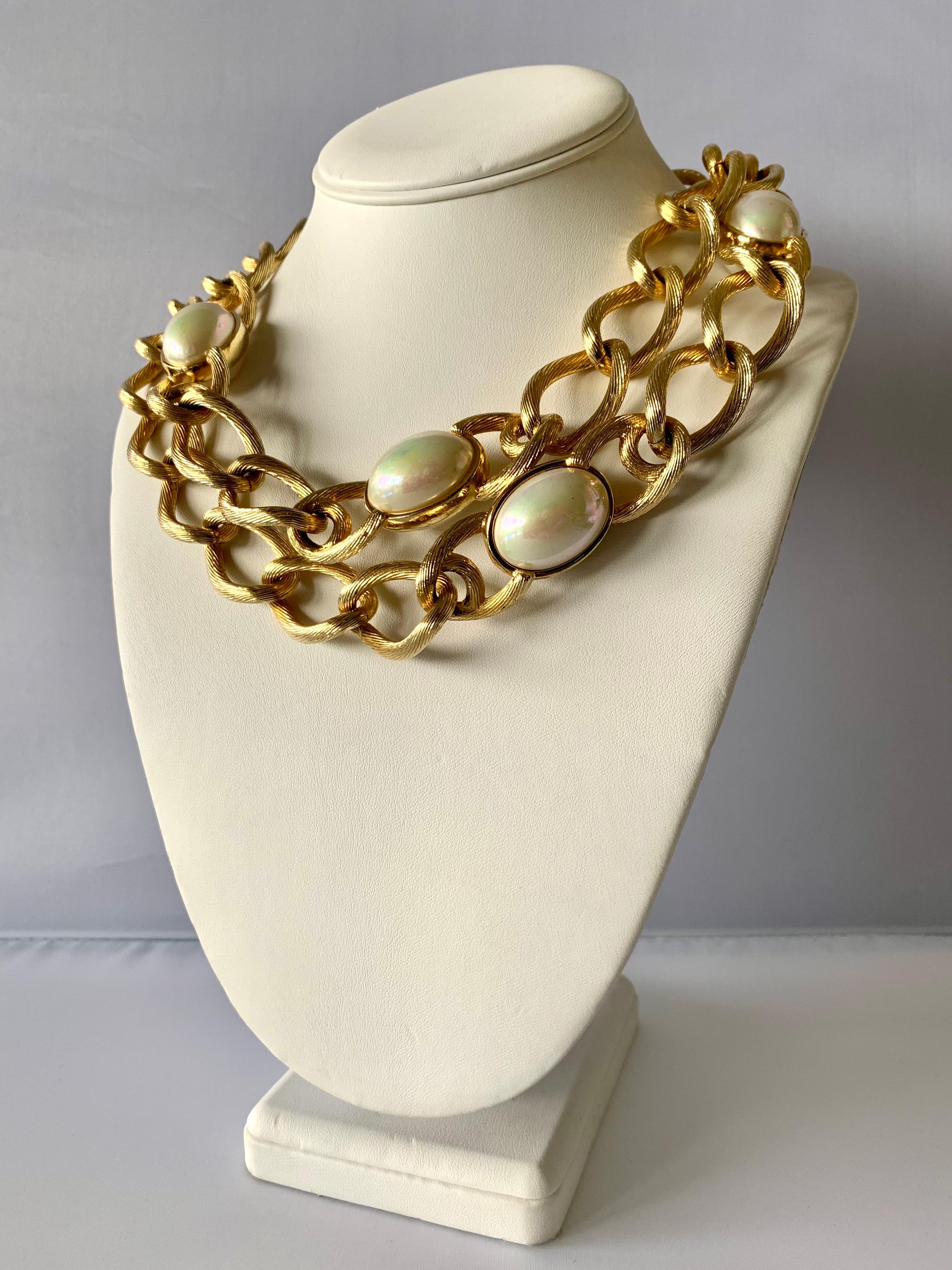 christian dior pearl necklace vintage