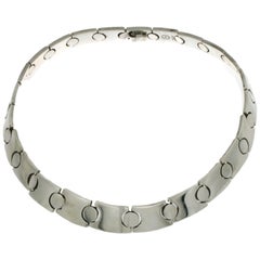 Vintage Chunky Link 143 Gr Heavy 925 Sterling Silver Necklace