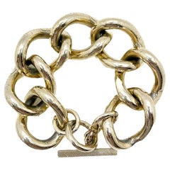 Bracelet vintage à maillons épais des années 2000