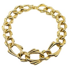 Collier torsadé vintage à gros maillons A Link 1980