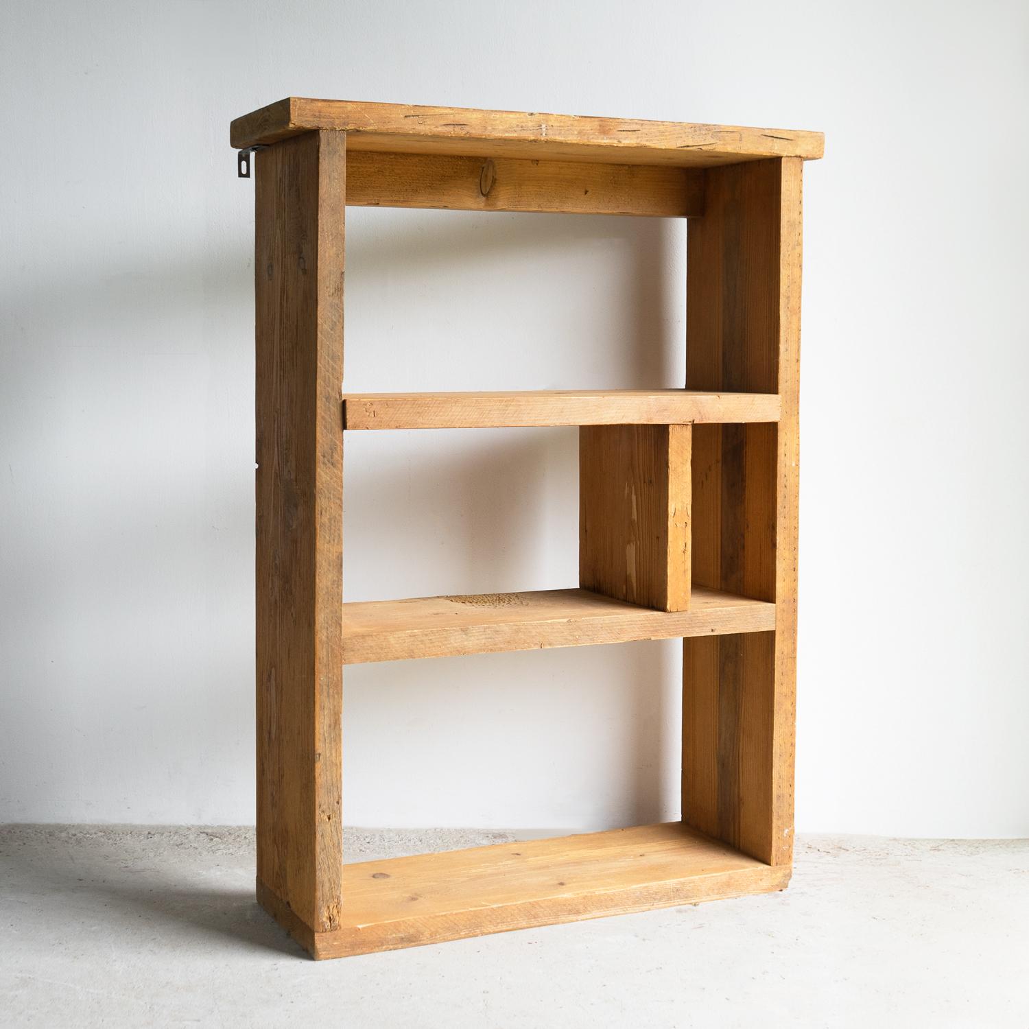 VINTAGE SHELVING UNIT

Of fairly rudimentary construction, chunky planks of pine configured to form a shelving unit. 

It could be used in many settings, great freestanding on the floor or can be wall mounted, ideal for displaying a collection or