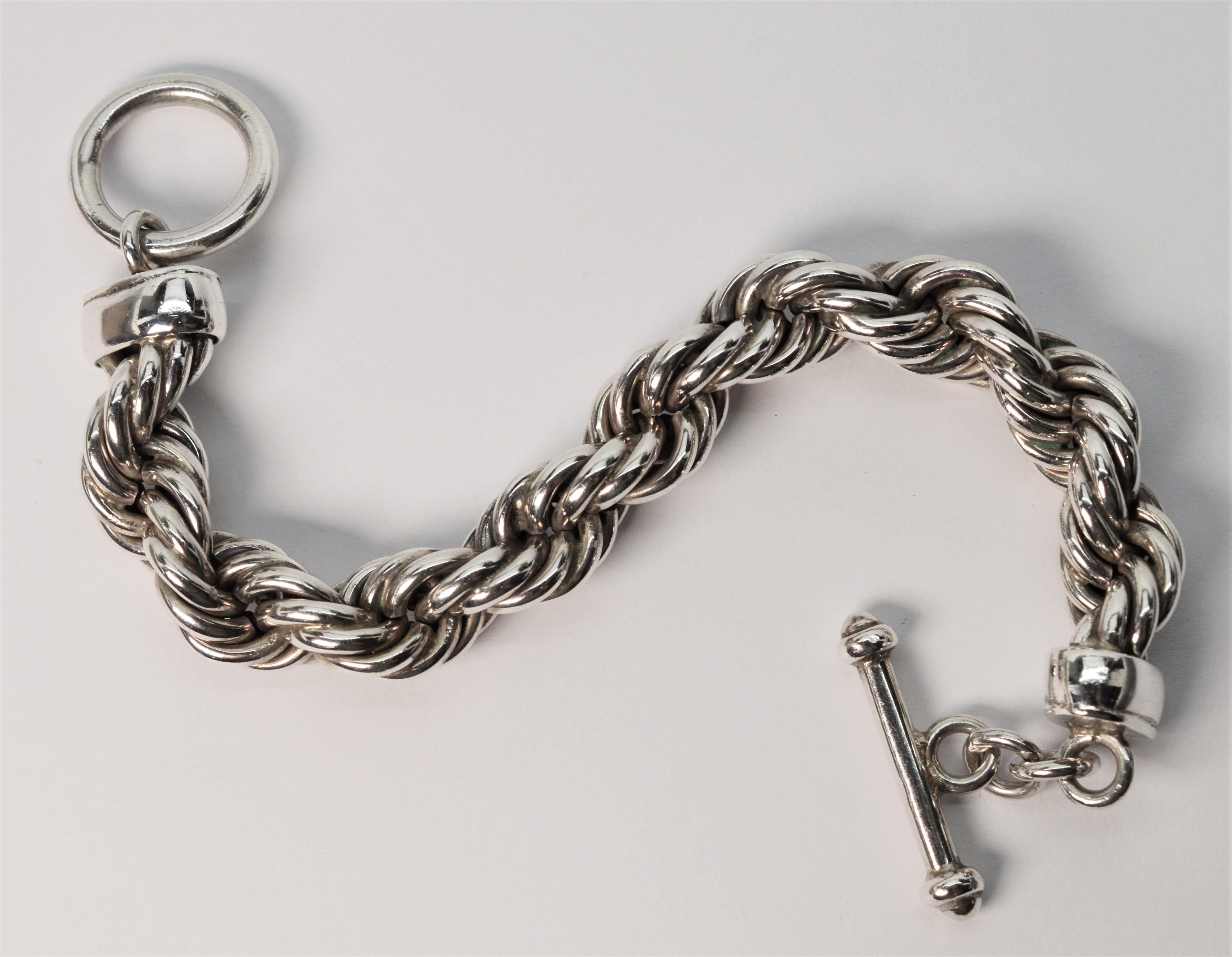 925 sterling silver rope bracelet