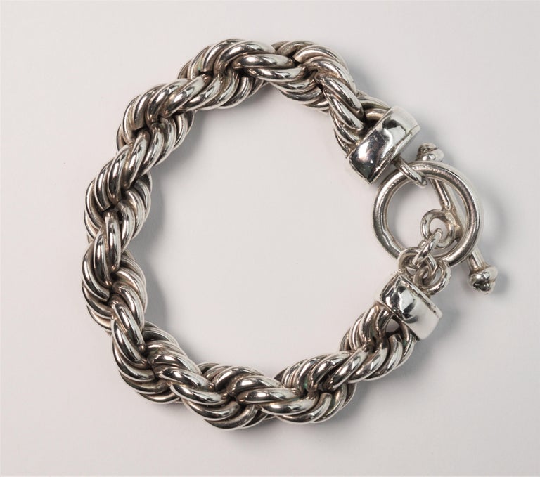 Vintage chunky silver bracelet online