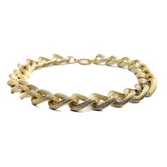 Vintage Chunky Textured Chain Link Collar 1960s