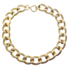 Vintage Chunky Textured Chain Link Collar 1960s