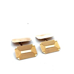 Vintage chunky yellow gold mens cufflinks