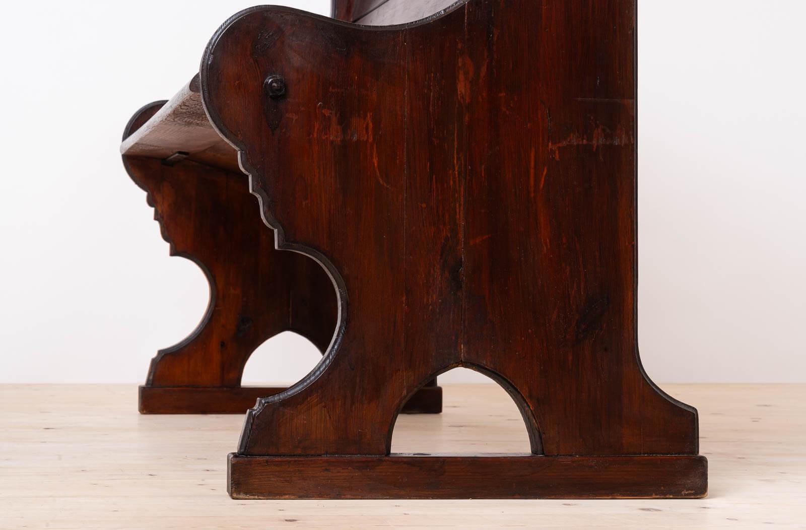 Banc d'église vintage, 20e siècle Bon état - En vente à Wrocław, Poland