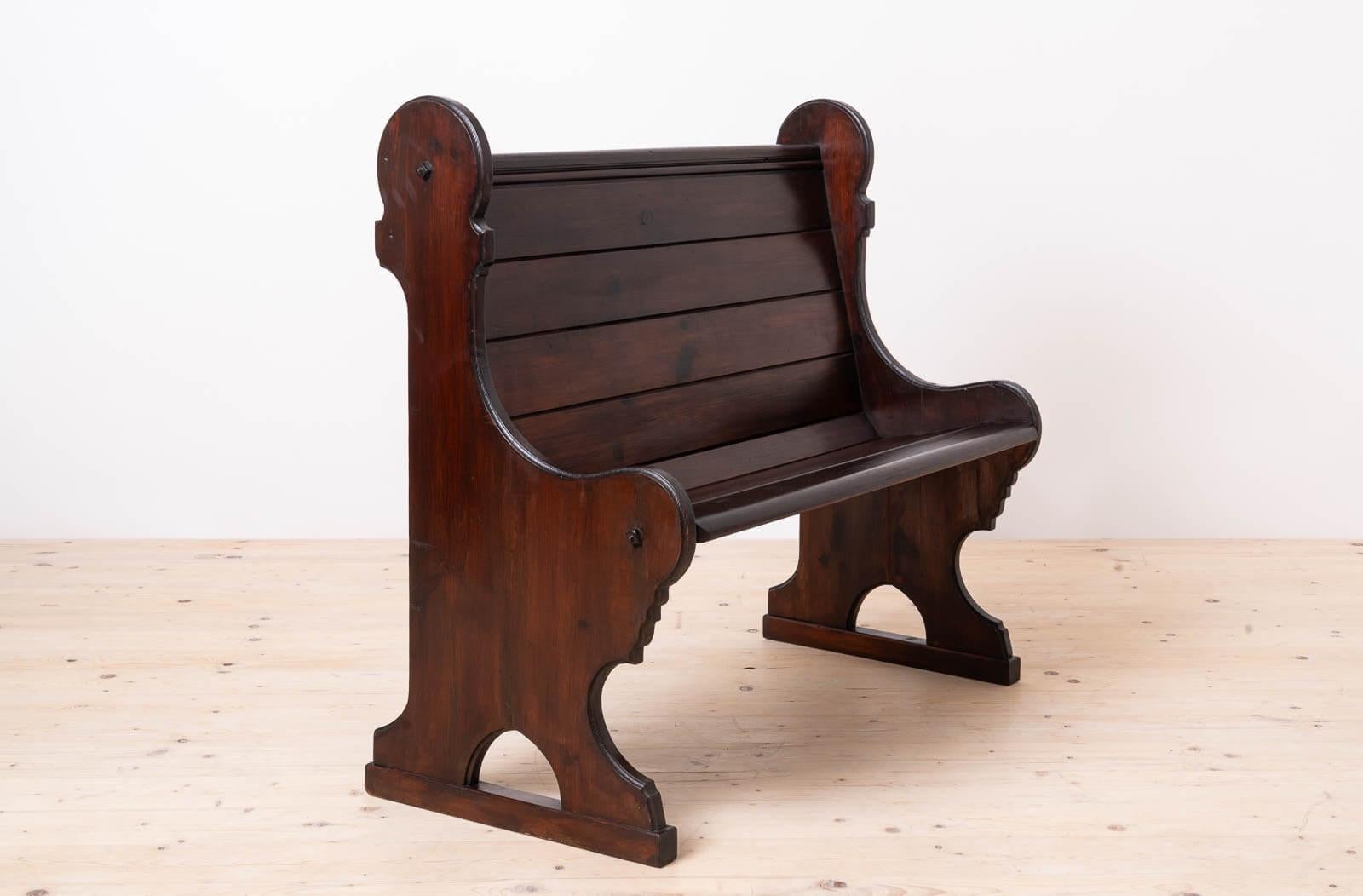Bois Banc d'église vintage, 20e siècle en vente