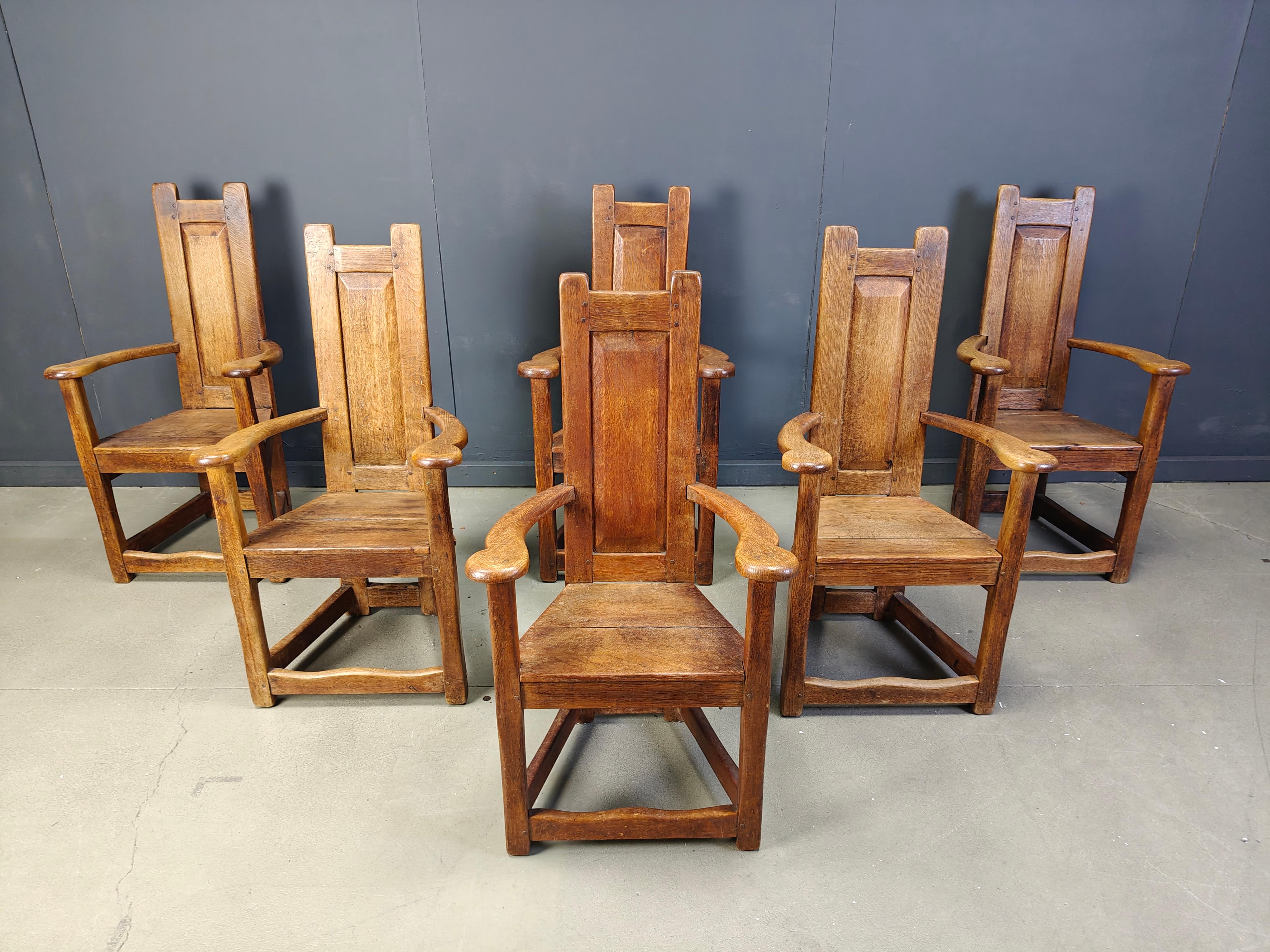 Set di 6 sedie da chiesa vintage - anni '50 in vendita 4