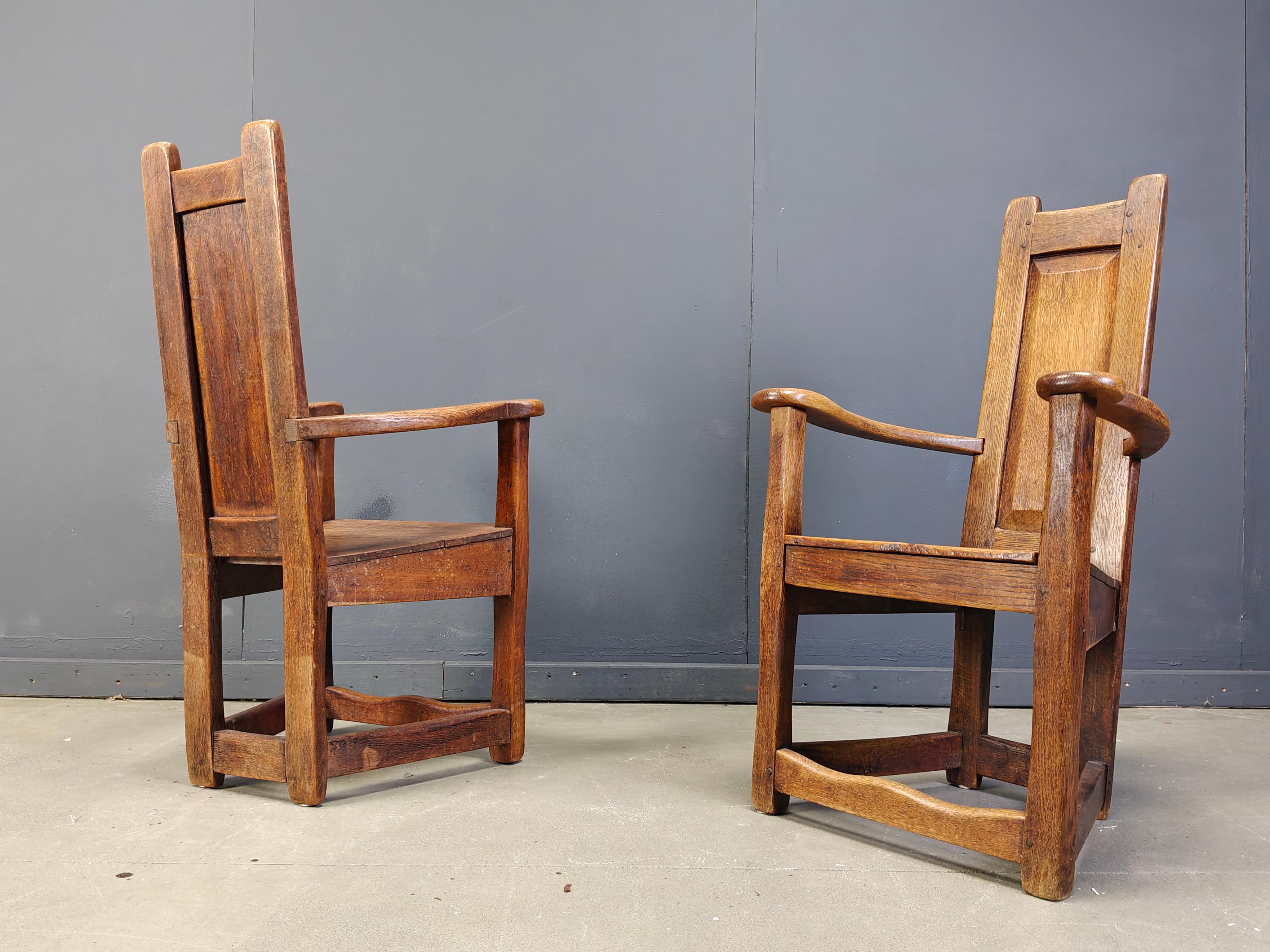 Olandese Set di 6 sedie da chiesa vintage - anni '50 in vendita