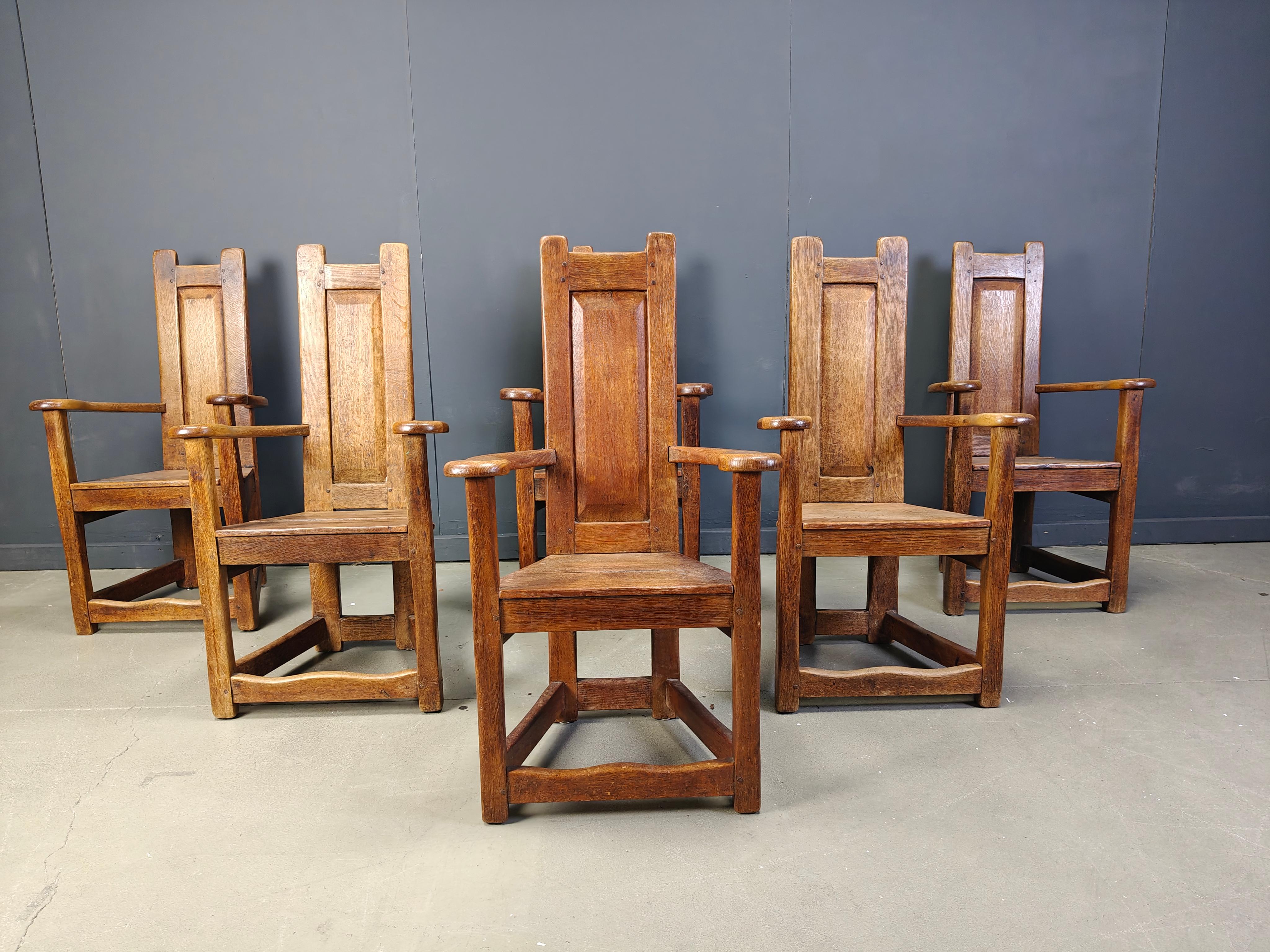 Set di 6 sedie da chiesa vintage - anni '50 in vendita 2